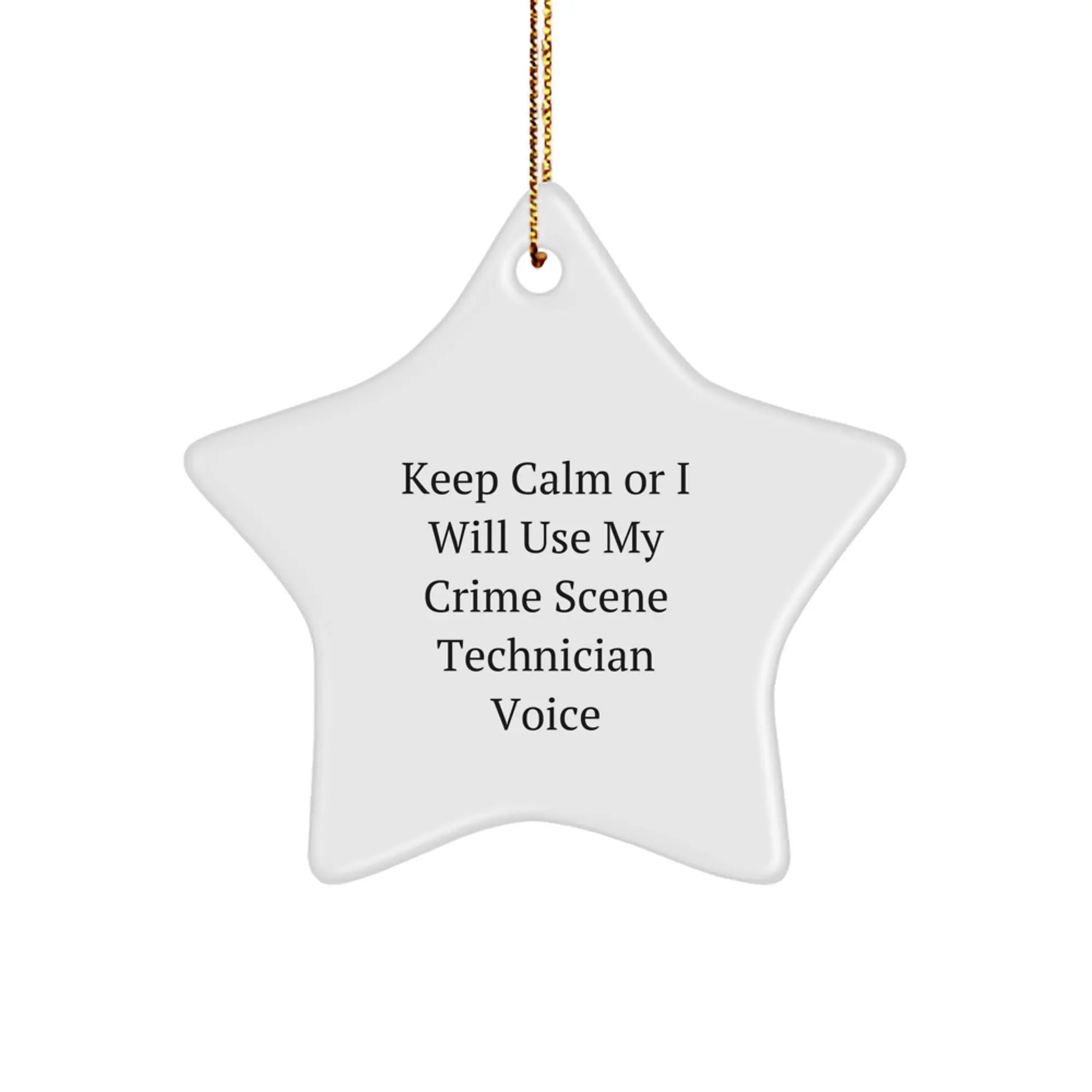 Crime Scene Technician Star Ornament, Funny Christmas Unique Gifts from Friends to Crime Scene Technician Men, Star Decoration for Home Office - Image 1