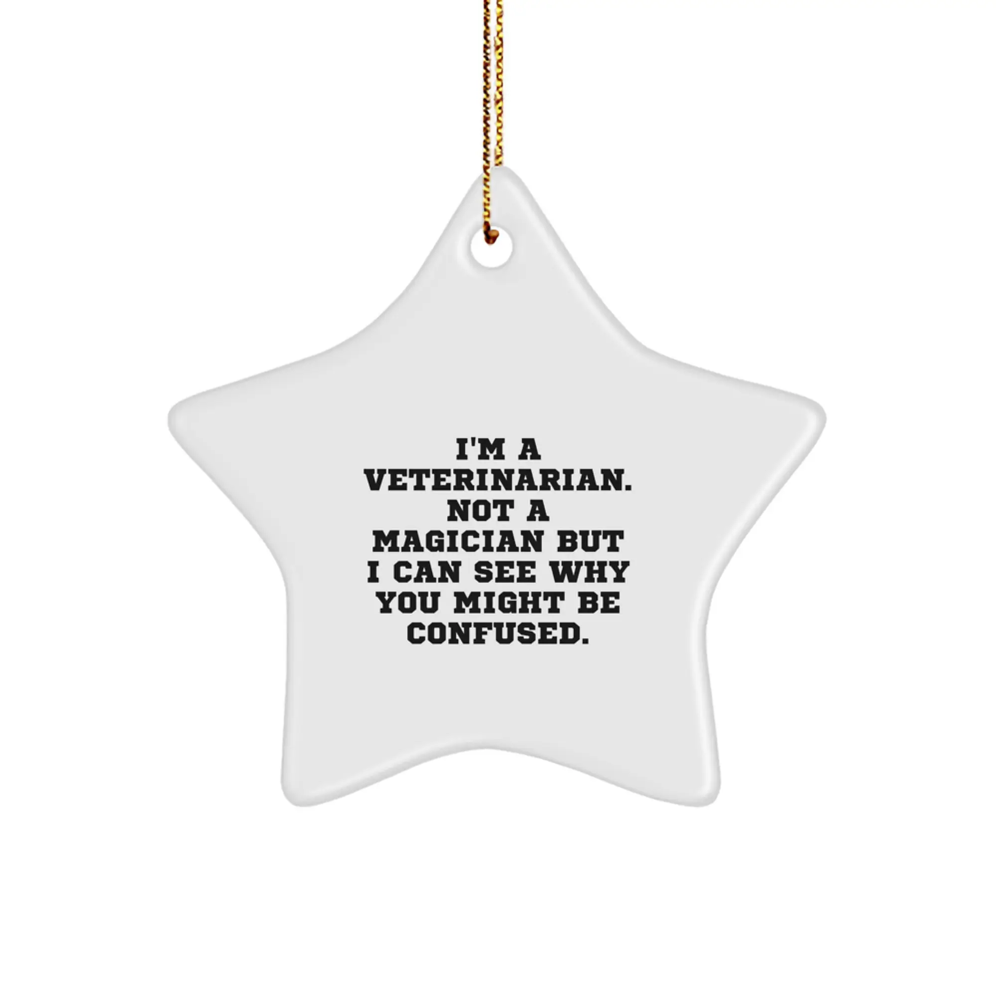 Funny Veterinarian Star Ornament Gifts from Family Members for Christmas Unique Gifts - Image 1