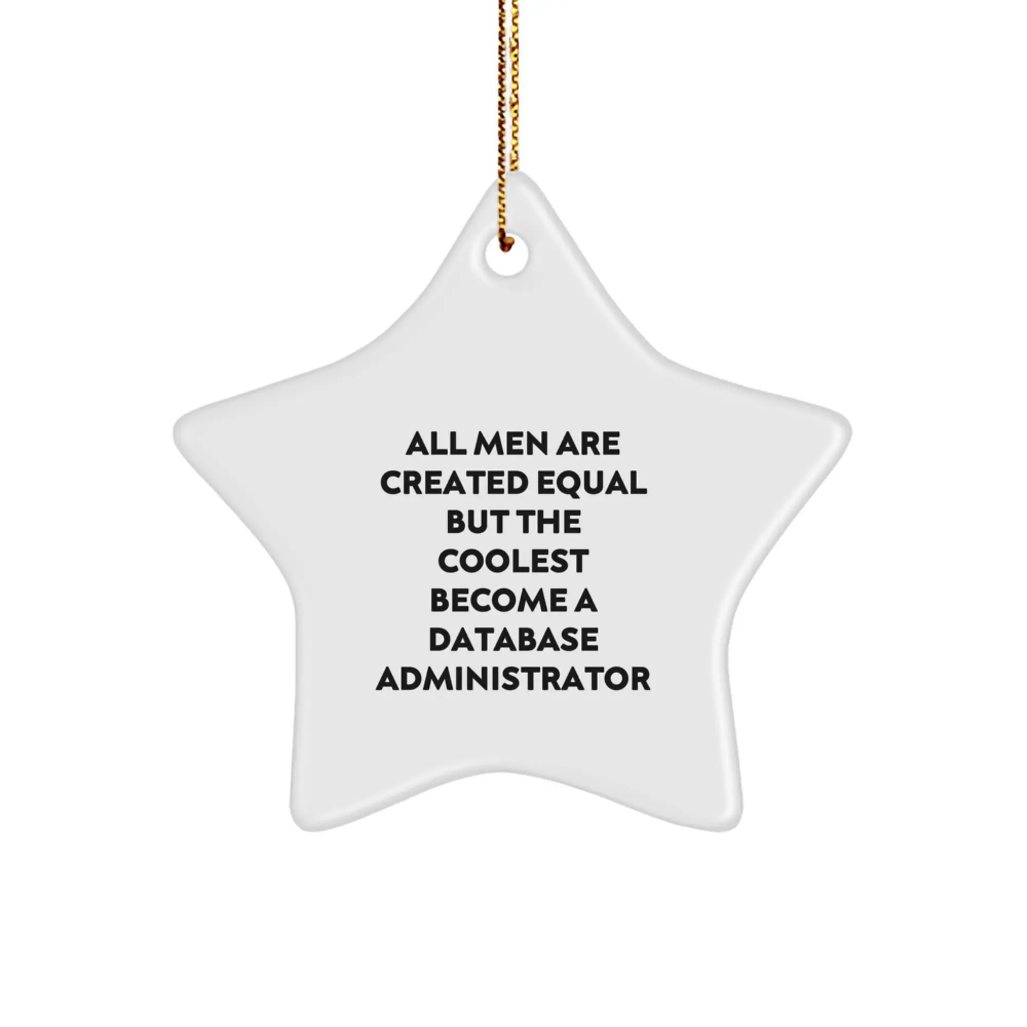 Database Administrator Star Ornament for Family Treasure Christmas Gift - Image 1