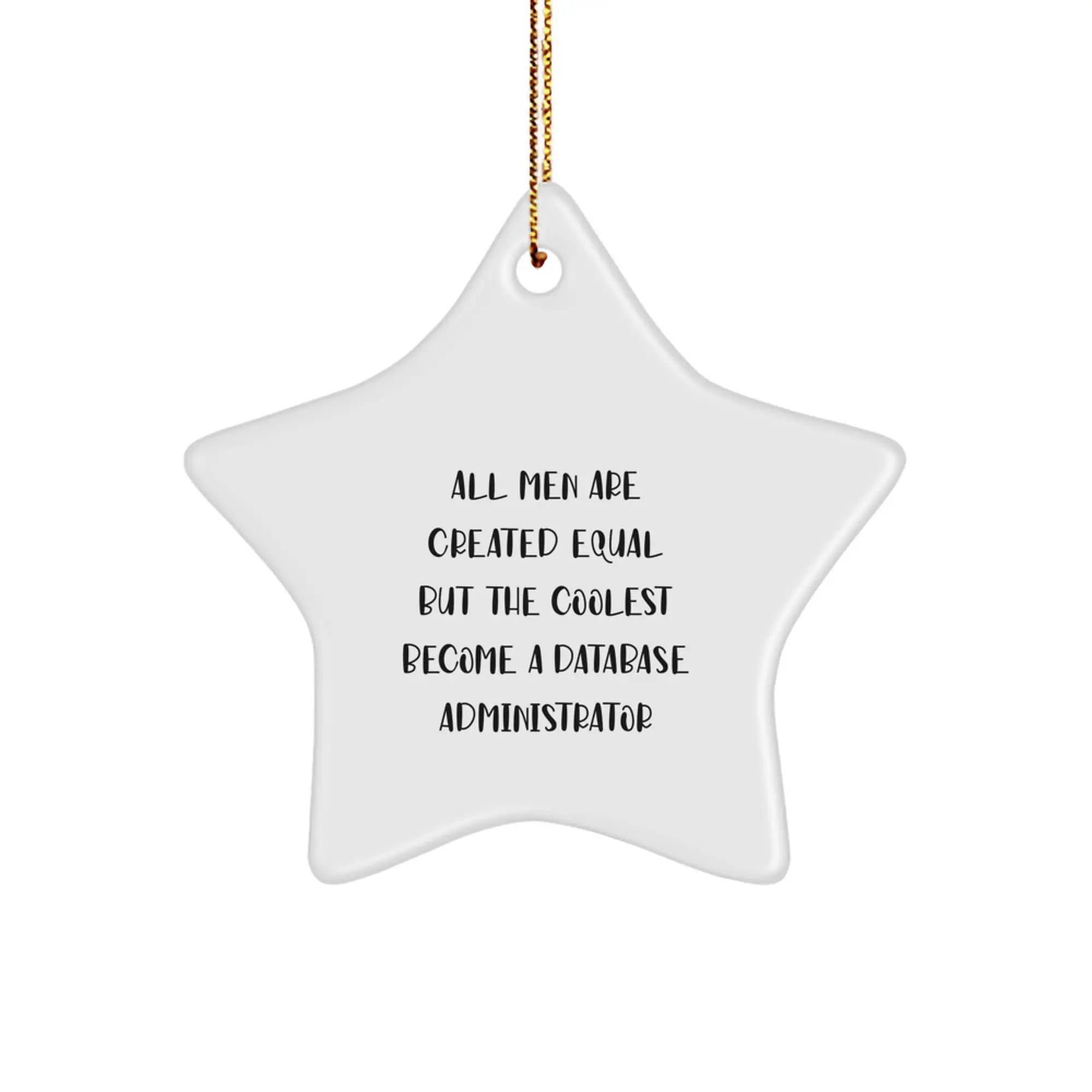 Database Administrator Star Ornament for Kids Favorite Christmas Gift - Image 1