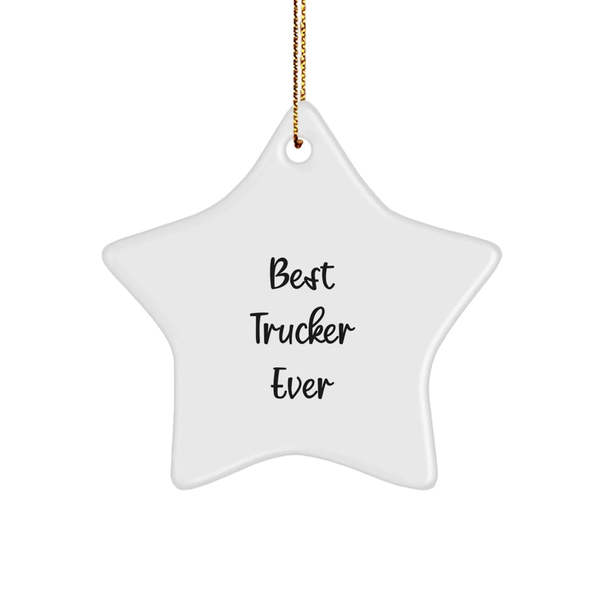 Funny Trucker Star Ornament Gifts from Men, Trucker Gifts for Trucker, Christmas Unique Star Ornaments