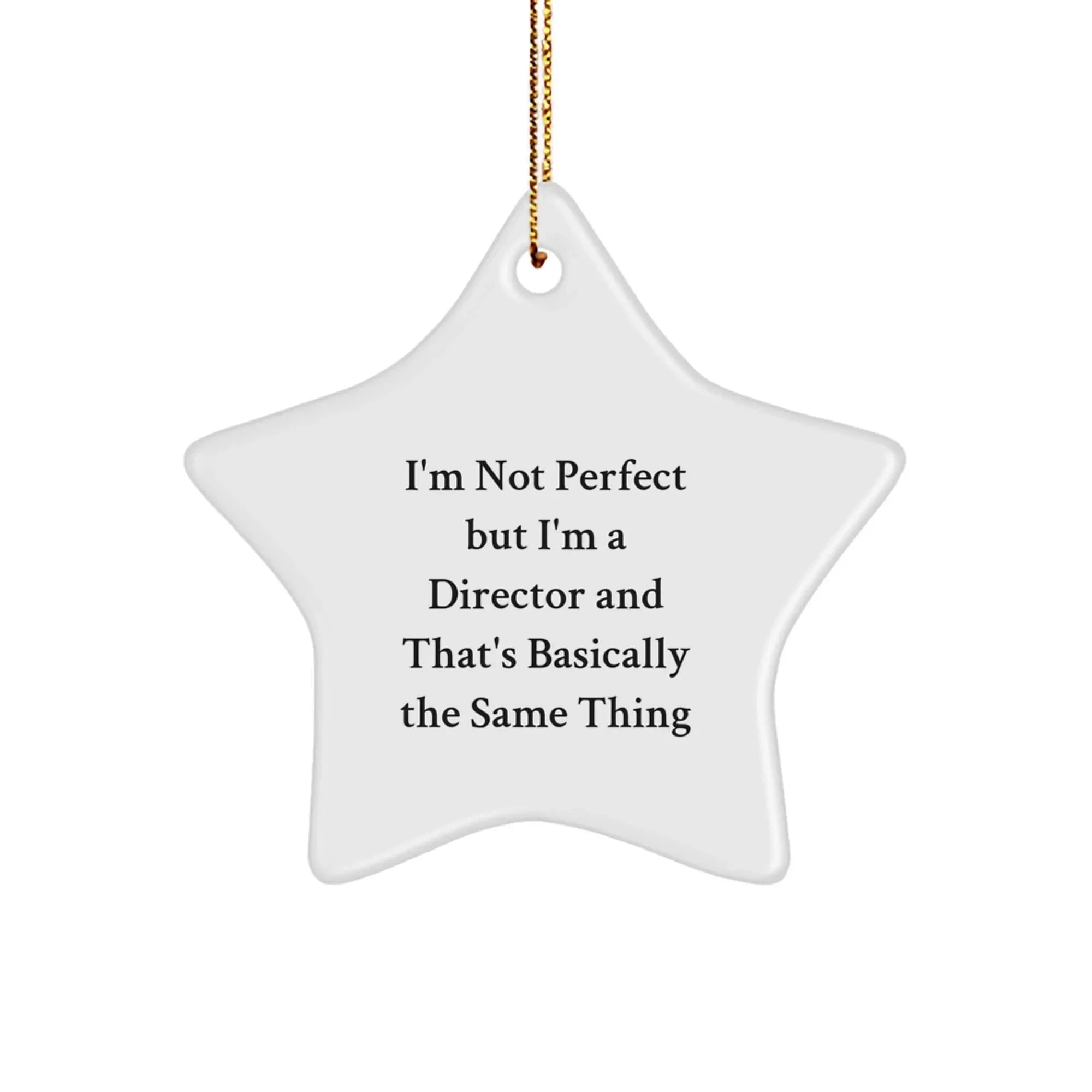 Funny 'I'm Not Perfect But I'm A Director' Gifts from Friends and Family for Men and Women on Christmas Unique Ornaments
