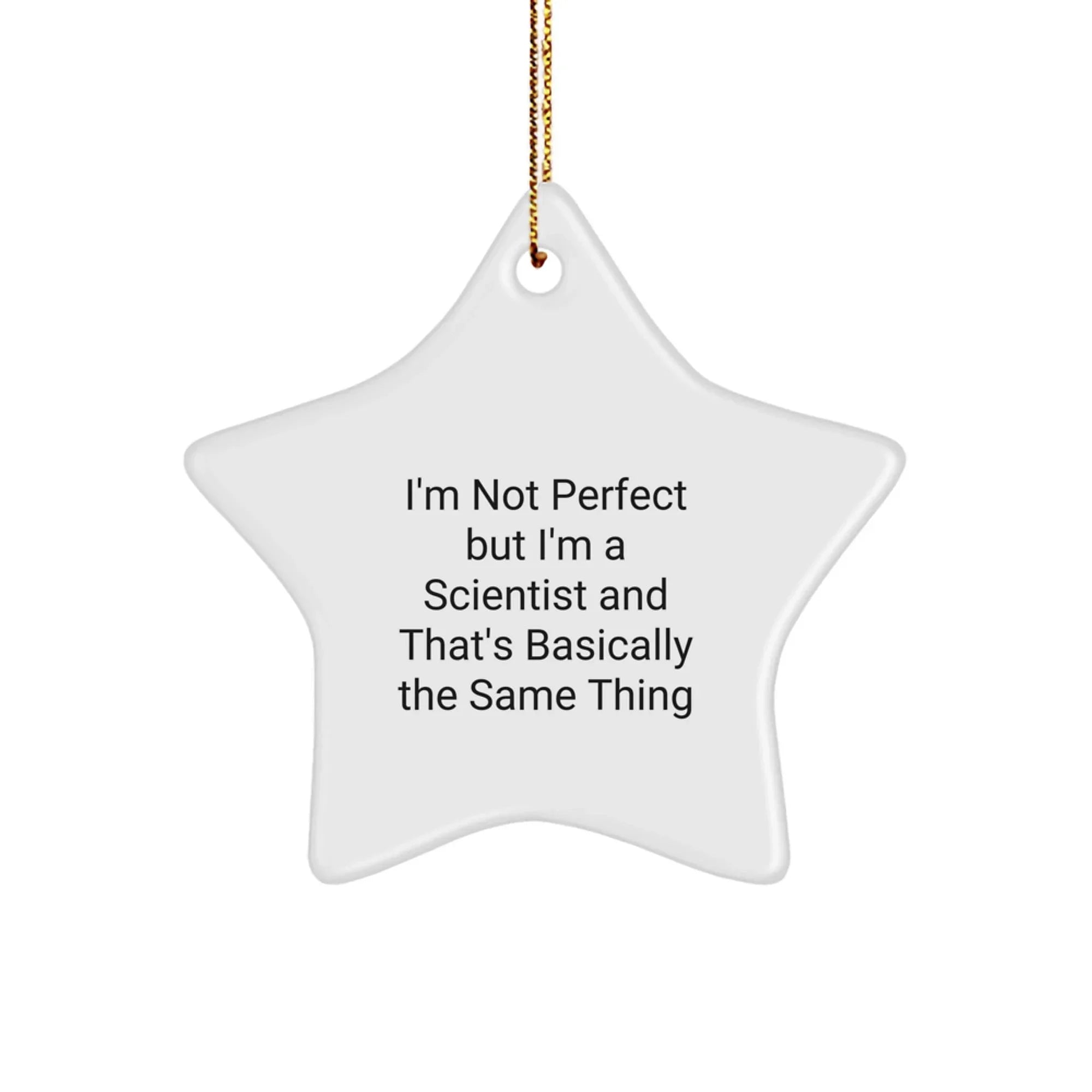 Funny Scientist Gifts from Friends, Scientist Star Ornament, Christmas Unique Gifts for Scientist Men
