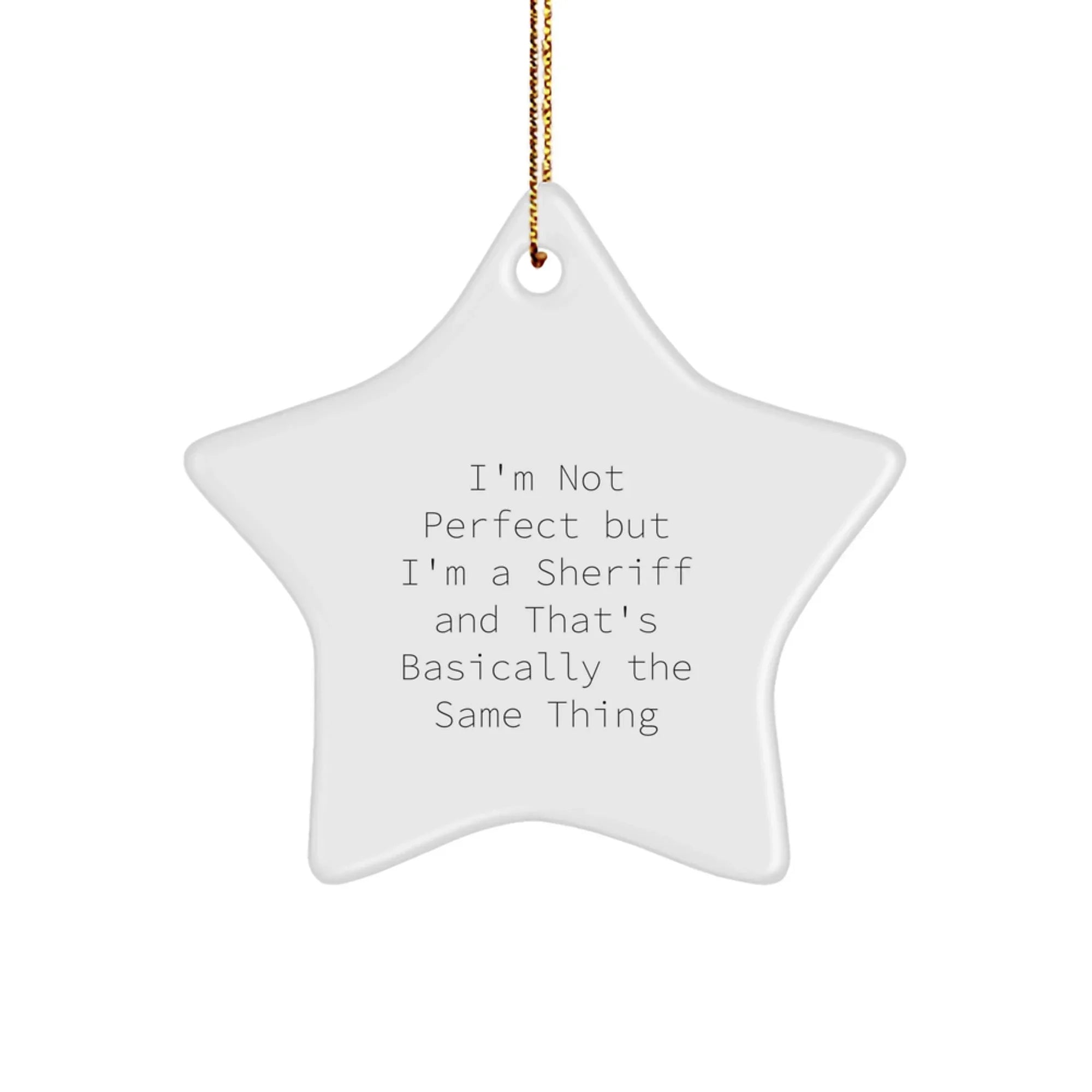 Cute Sheriff Star Ornament Gifts from Friends for Christmas