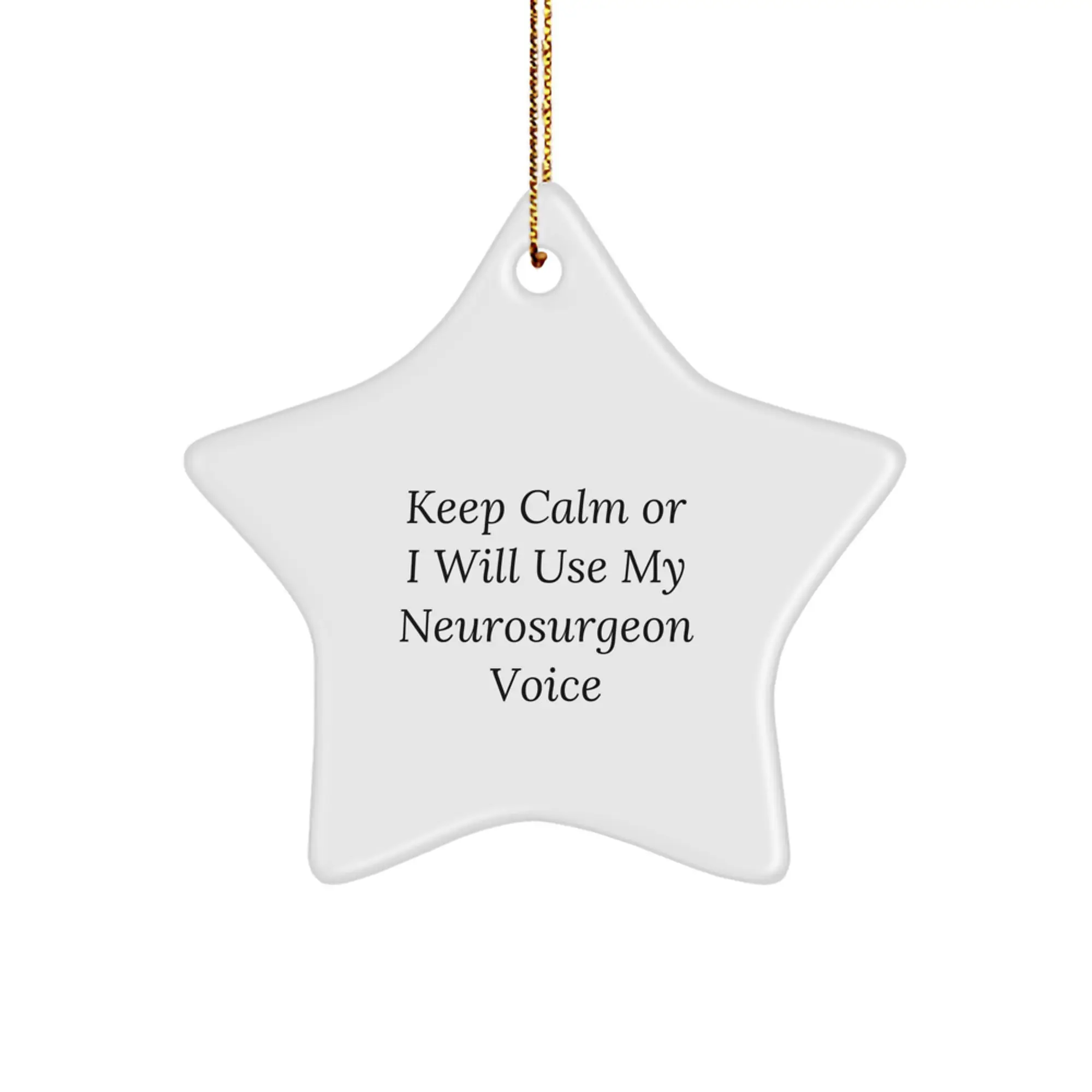Quirky Neurosurgeon Star Ornament Christmas Gift for Friends - Image 1