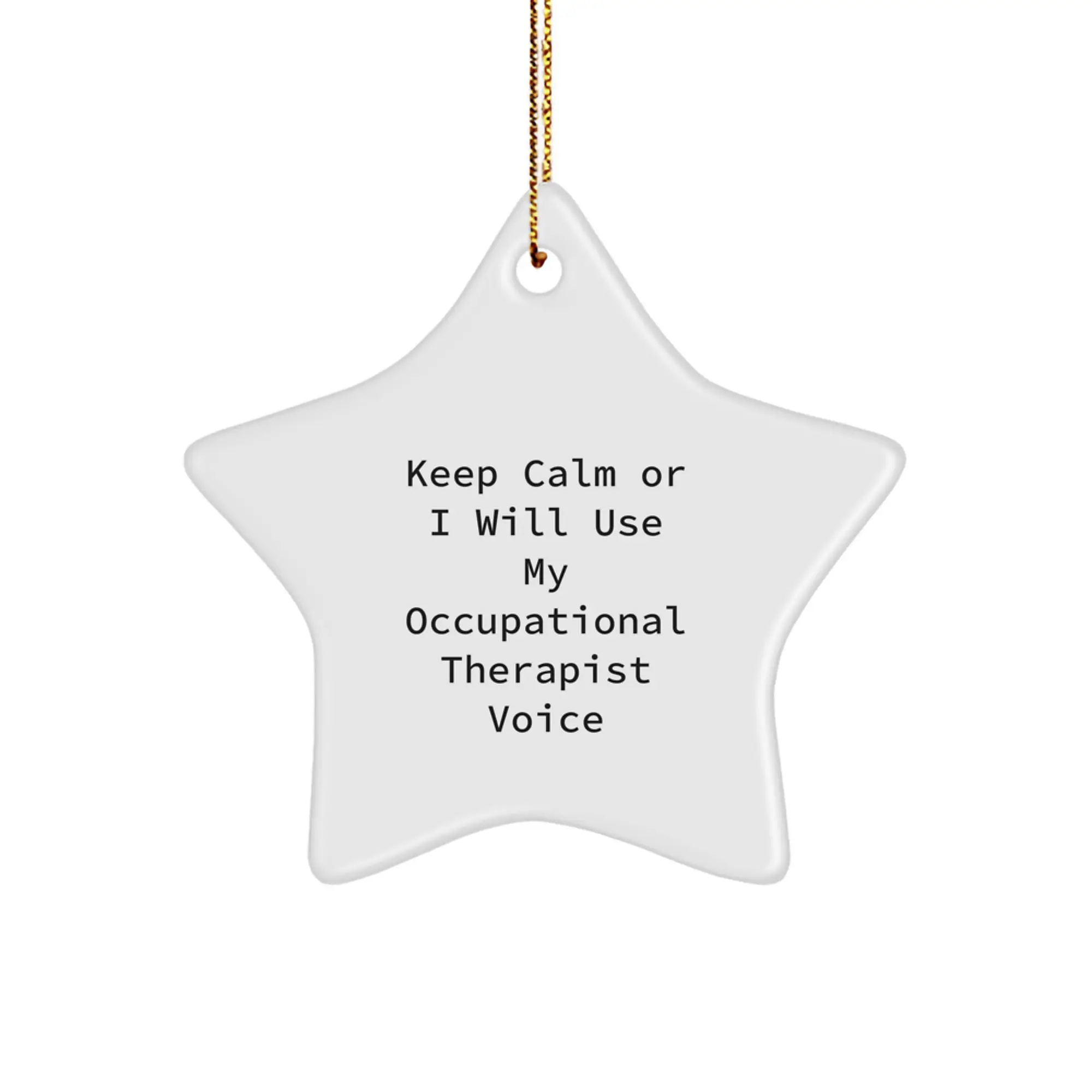 Funny Occupational Therapist Star Ornament Gift from Friends Christmas Unique Present for Female Occupational Therapist Colleagues - Image 1