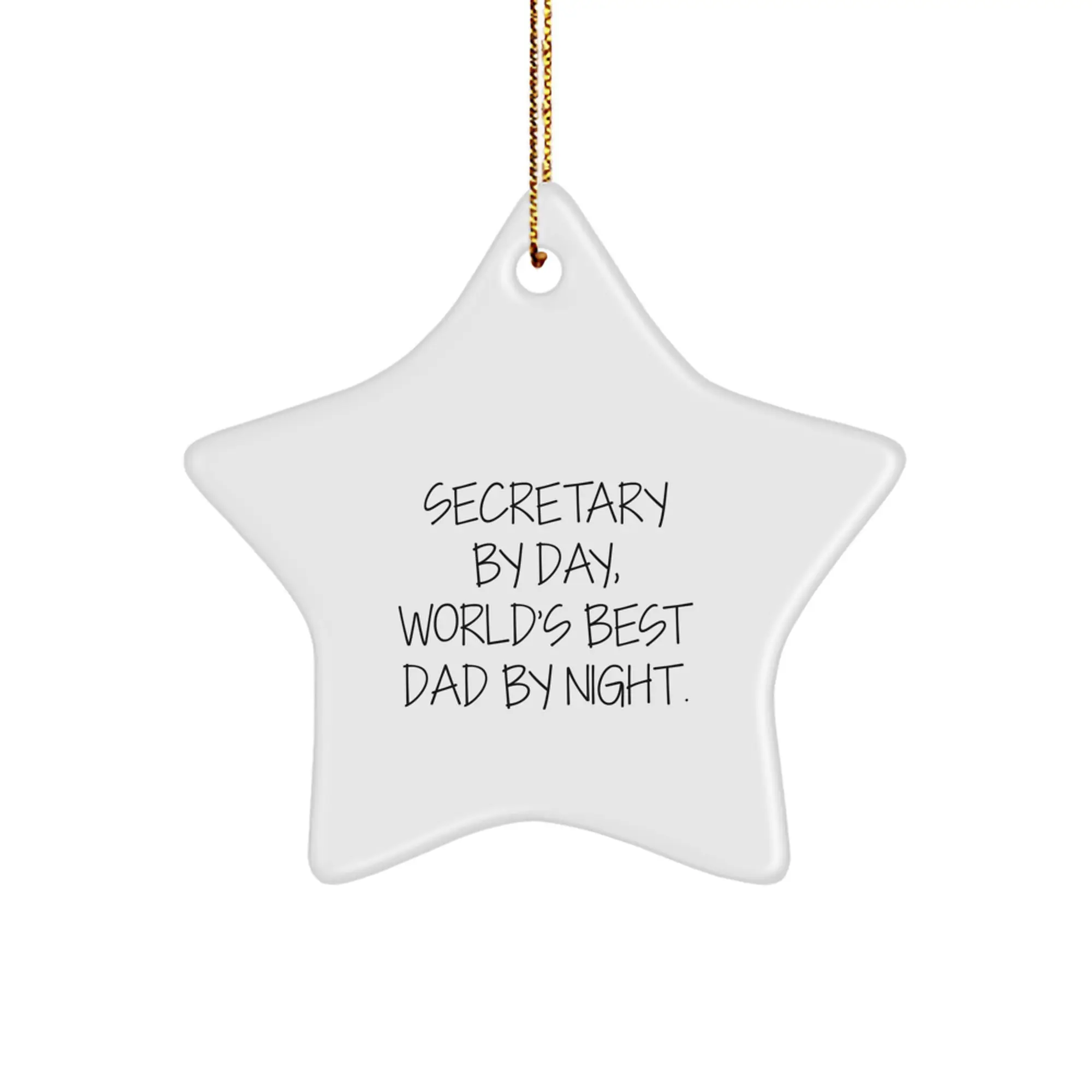 Funny Secretary Star Ornament Gifts from Men Friends for Christmas Unique Gifts - Image 1