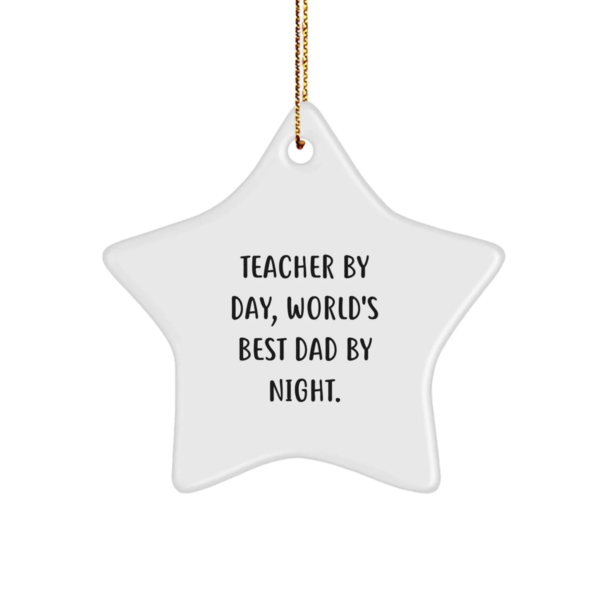 Funny Teacher Star Ornament Gifts from Men for Christmas Unique Presents