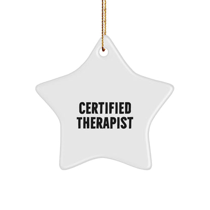 Gifts from Friends for Therapist, Funny Star Ornament, 'It's a Star-Studded Christmas' Quote, Christmas Unique Gifts