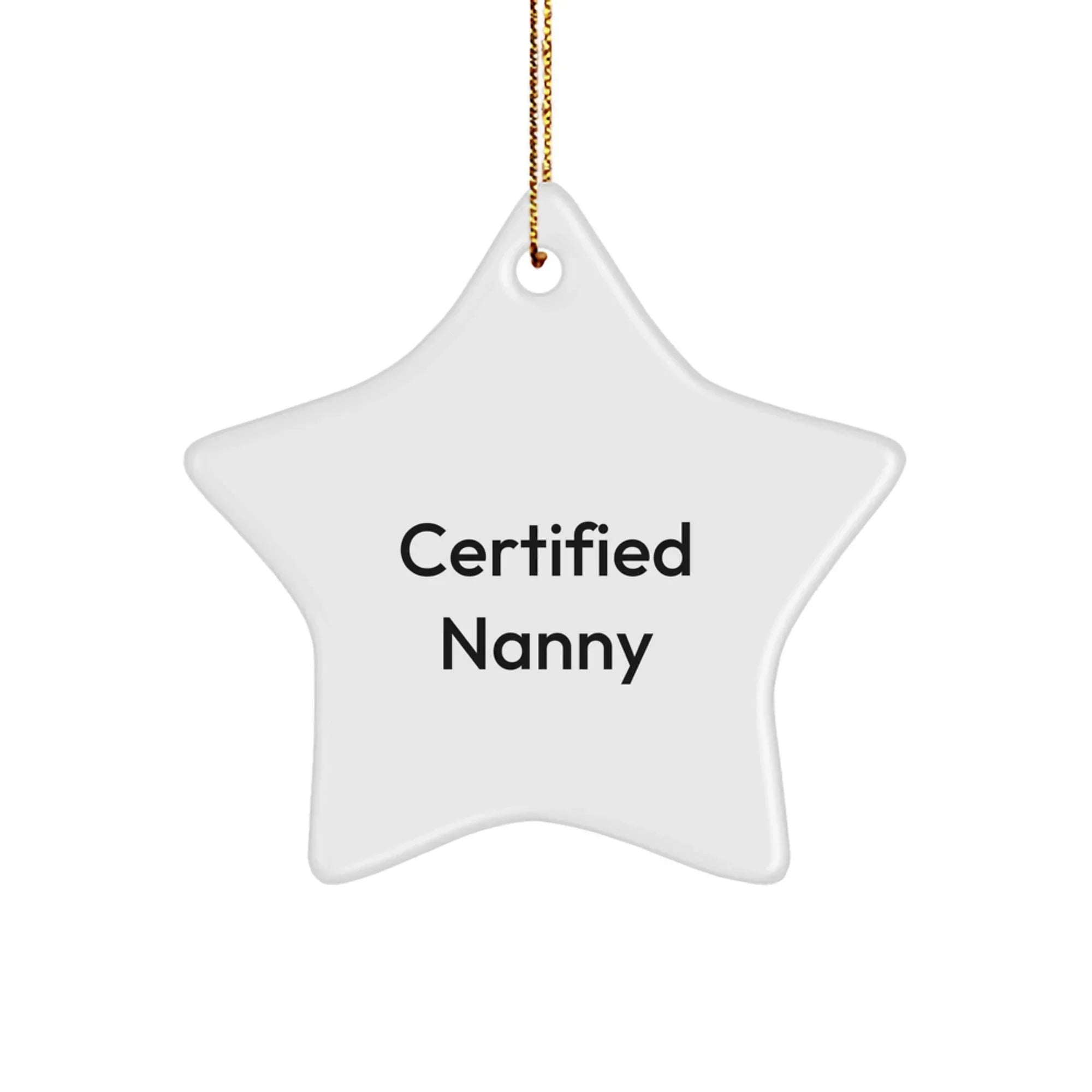 Funny Quote Nanny Gifts from Family for Nanny, Star Ornament Christmas Unique Gifts, Gifts for Nanny