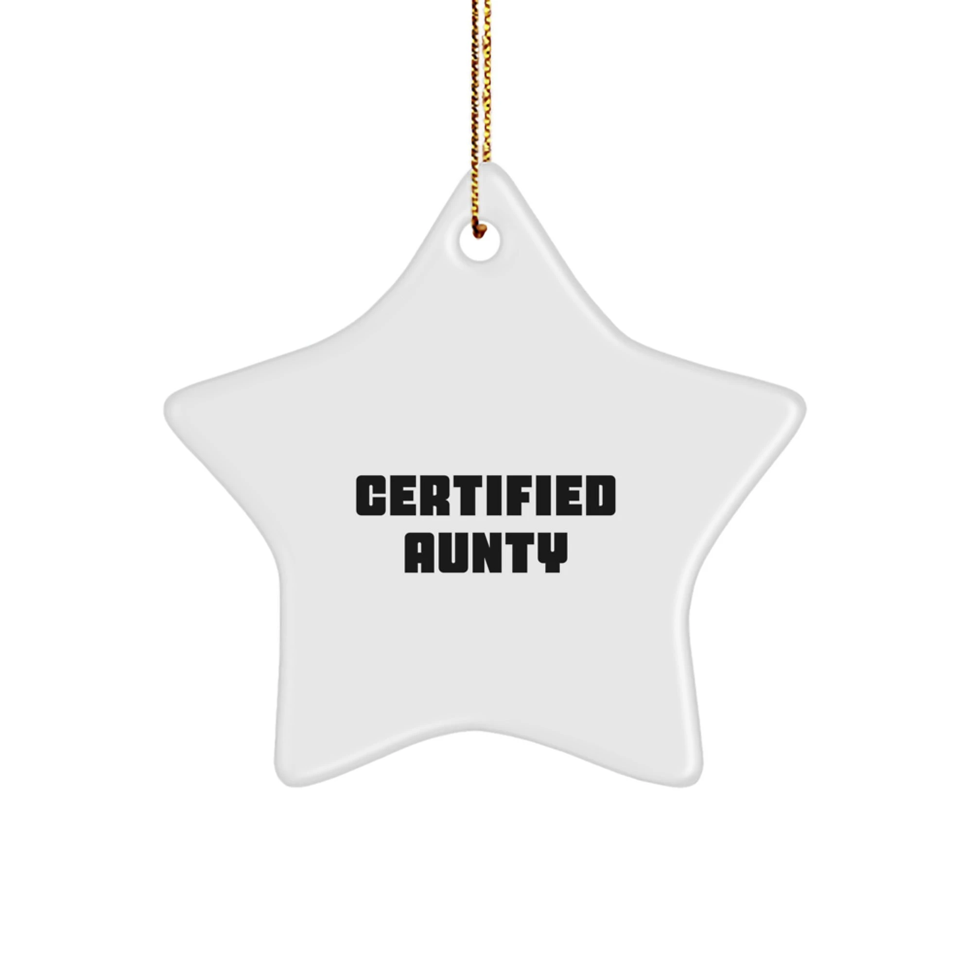 Funny Aunty Star Ornament Gifts from Family for Christmas Cheer