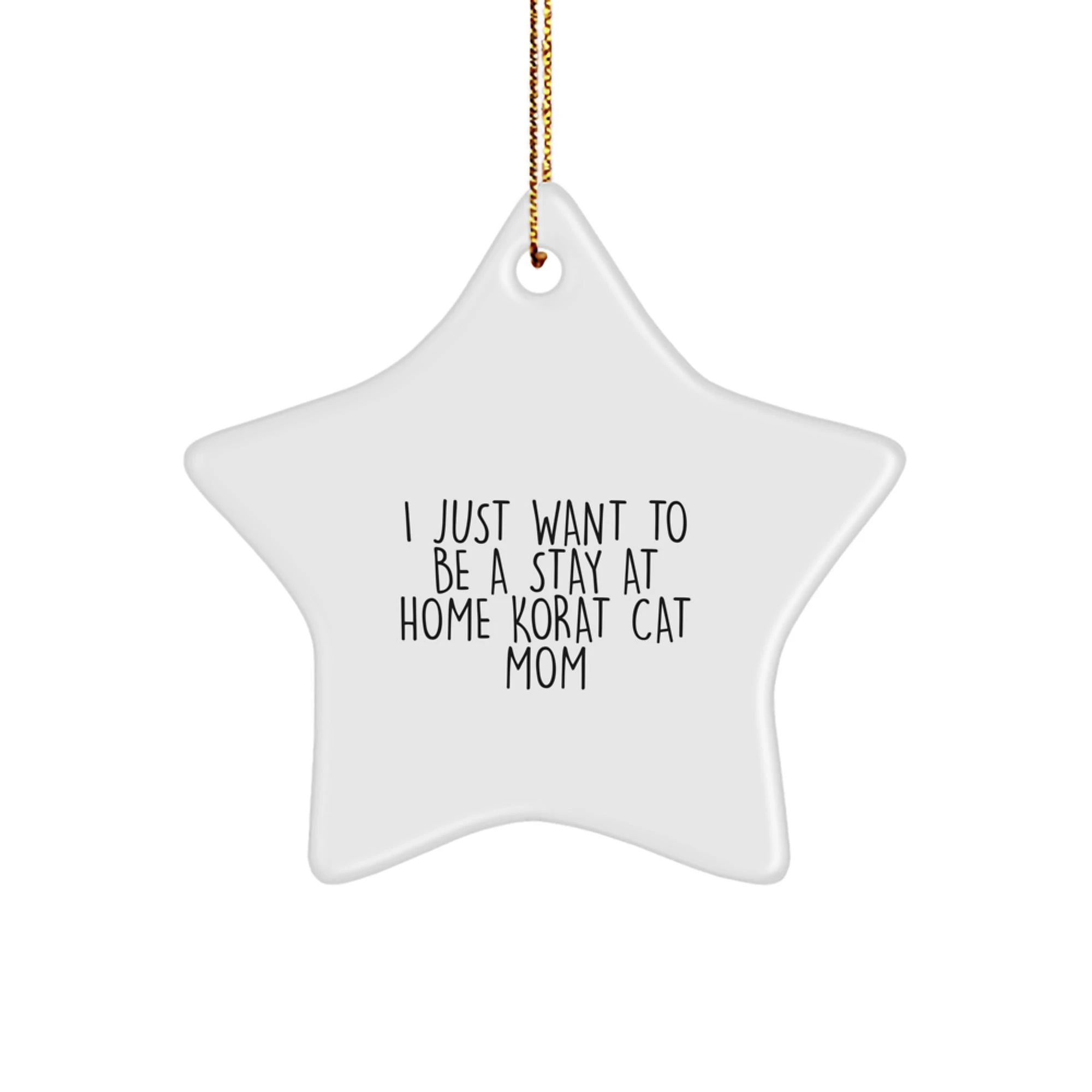 Korat Cat Mom Christmas Star Ornament Gifts from Friends to Korat Cat Lovers