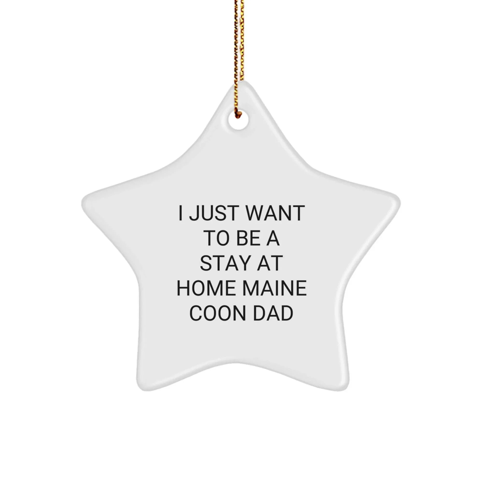 Maine Coon Cat Gifts for Men, Funny Star Ornament, Gifts from Dad, Christmas Unique Presents