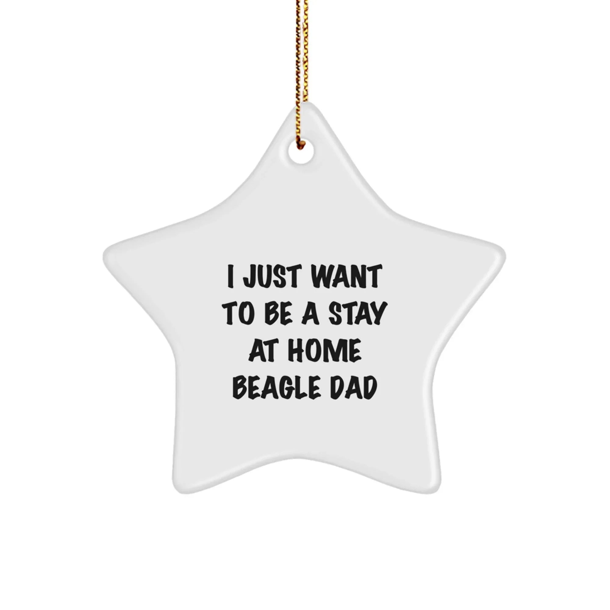 Beagle Dog Star Ornament Gifts from Dad to Beagle Dog, Funny Christmas Decorations for Home