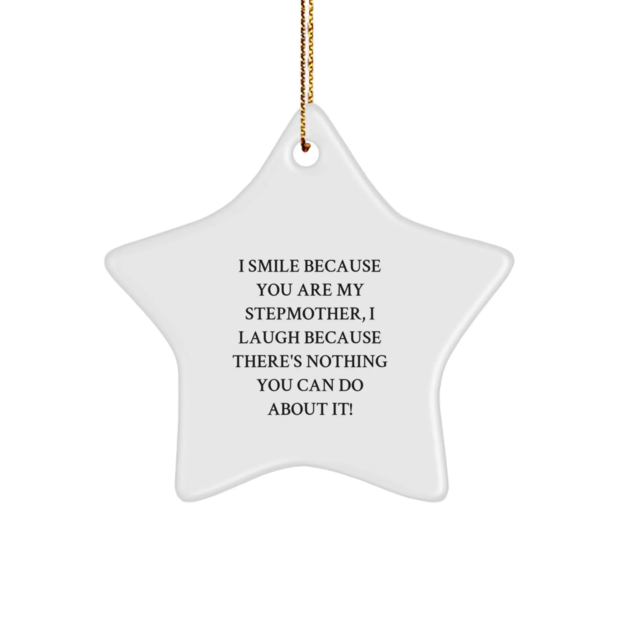 Funny Stepmother Star Ornament Gifts from Men - Unique Christmas Unique Gifts for Stepmother, Women and Family - Image 1