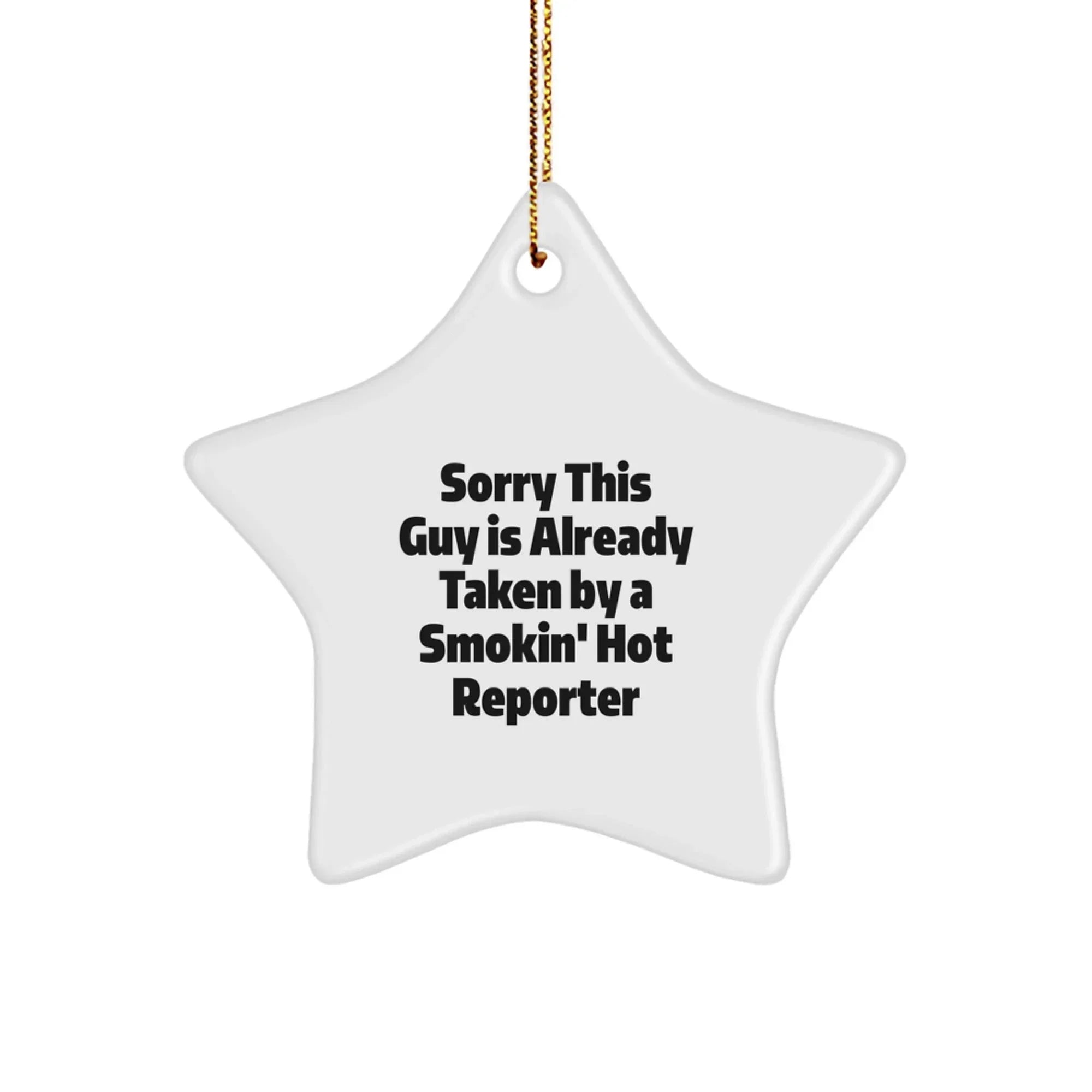 Funny Reporter Star Ornament Gifts from Friends, Inspirational Quote Star Figurine for Reporter, Perfect Unique Christmas Unique Gifts for Coworkers