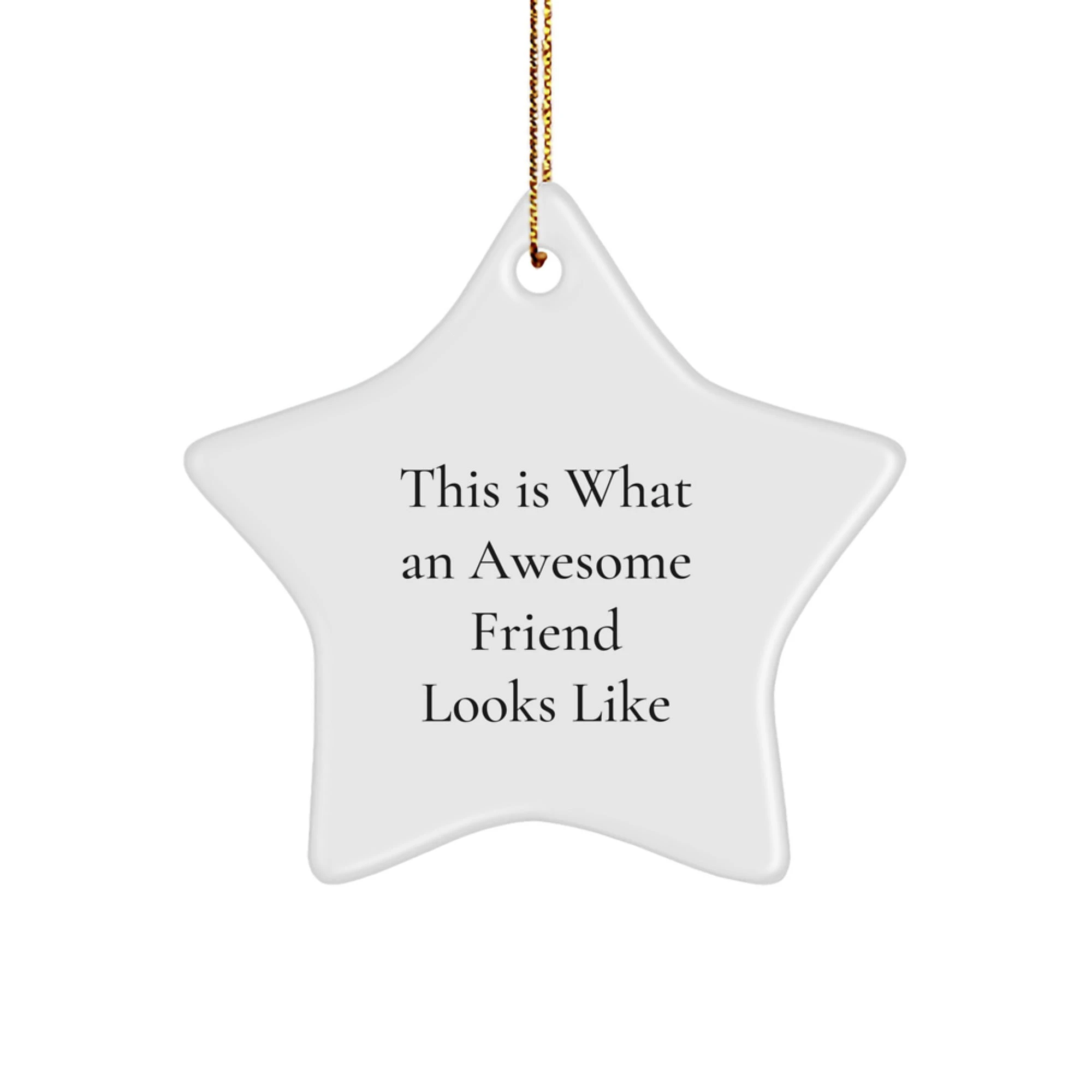 Funny Friend Star Ornament Gifts from Men to Friend, Christmas Unique Star Ornaments for Friend, This Is What An Awesome Friend Looks Like