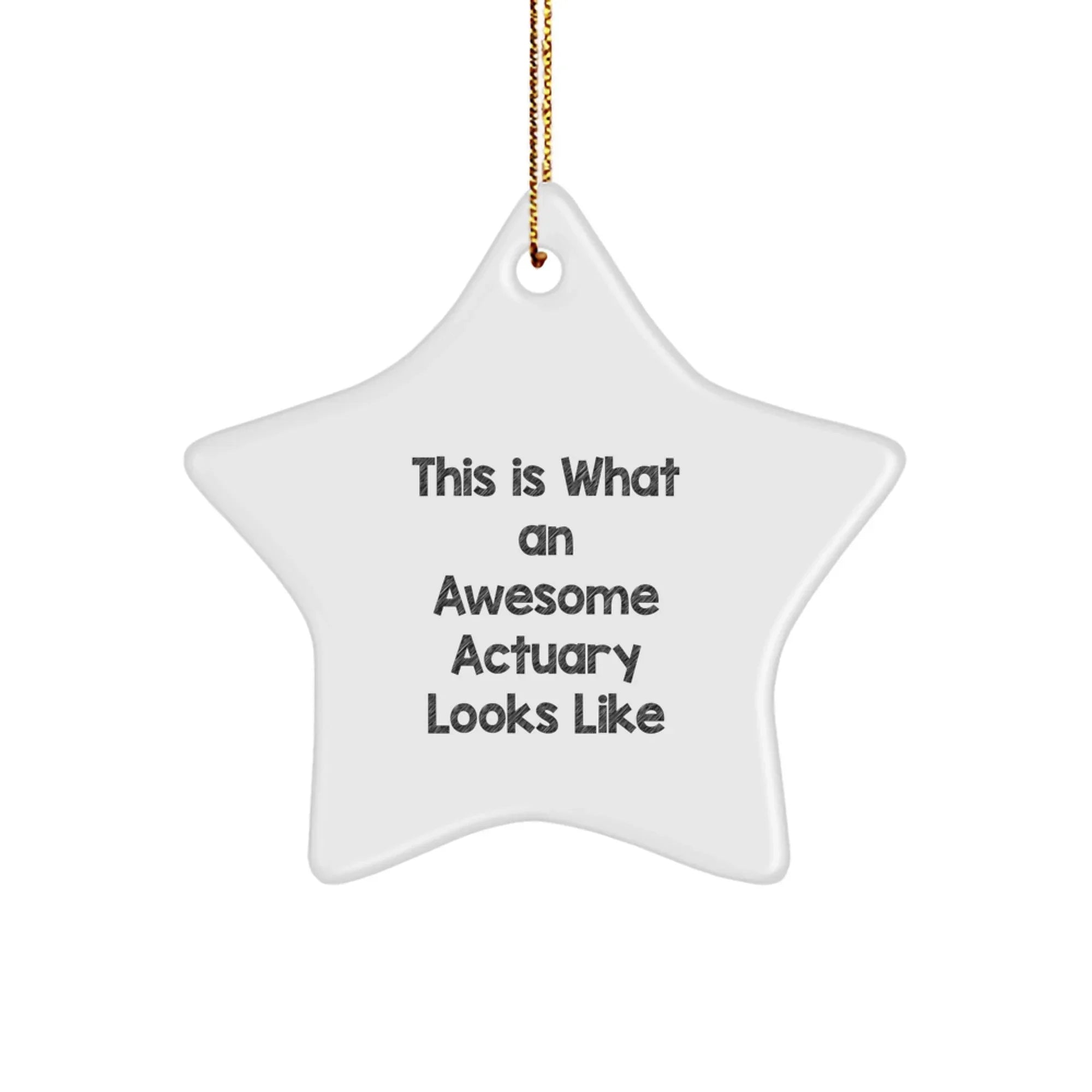 Funny Actuary Gifts from Men to Actuaries, Awesome Star Ornament for Christmas Unique Gifts, This Is 'What An Awesome Actuary Looks Like' Quote