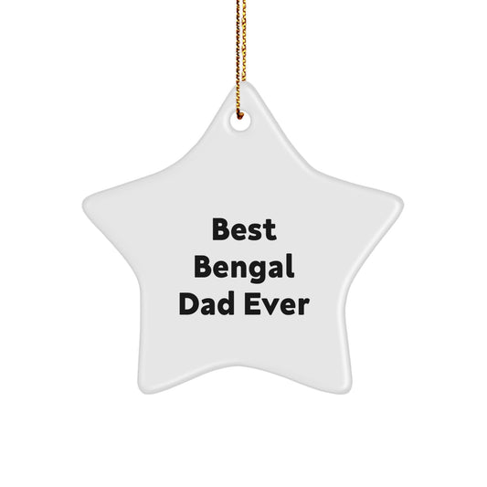 Gifts from Best Bengal Dads for Bengal Cat Lovers - Funny Star Ornament for Christmas - Image 1