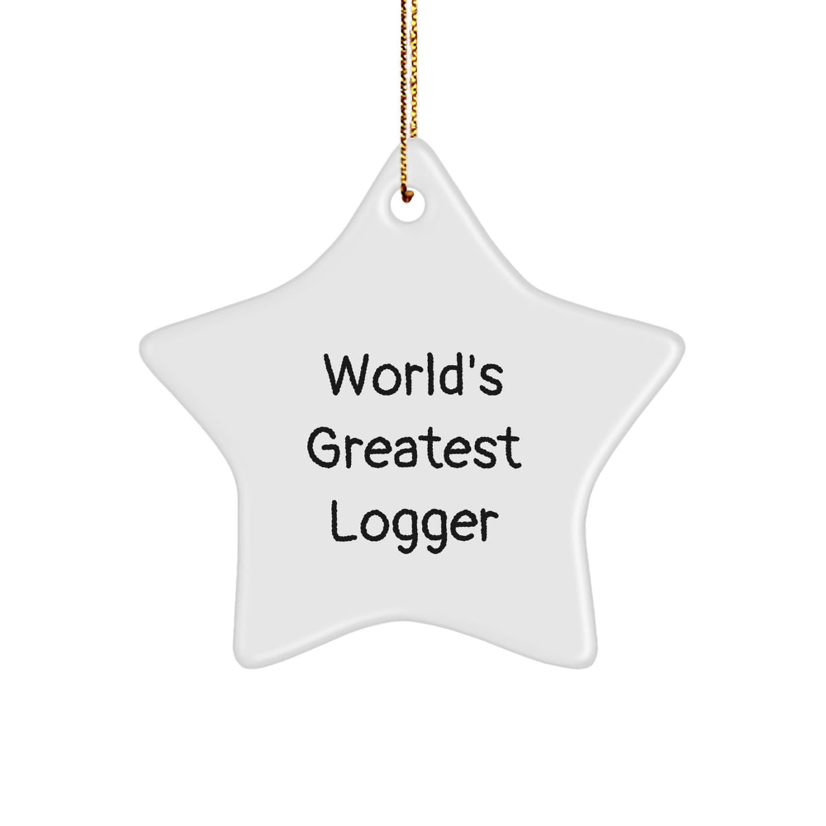 Favorite Logger Christmas Ornament Gift for Kids - World's Greatest - Image 1