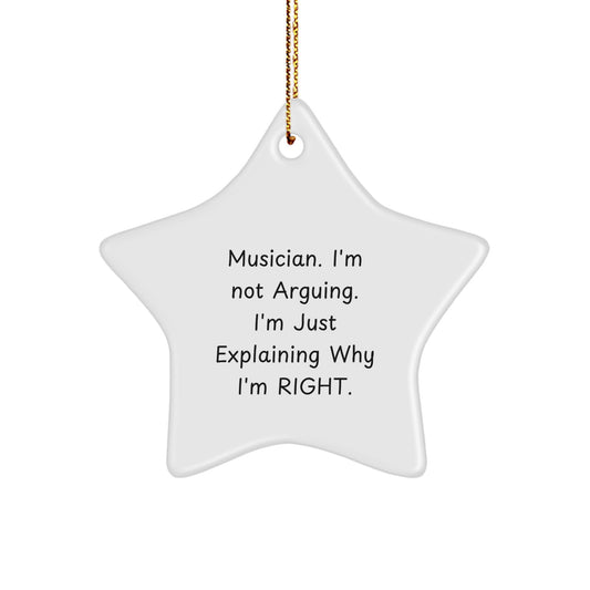 Funny Star Ornament for Musician Friends Gifts from Men, Unique Christmas Unique Gifts Ideas for Musician - Image 1