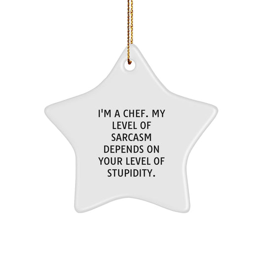Funny Chef Gifts, I'm A Chef Star Ornament, Christmas Unique Gifts from Friends for Men Women - Image 1