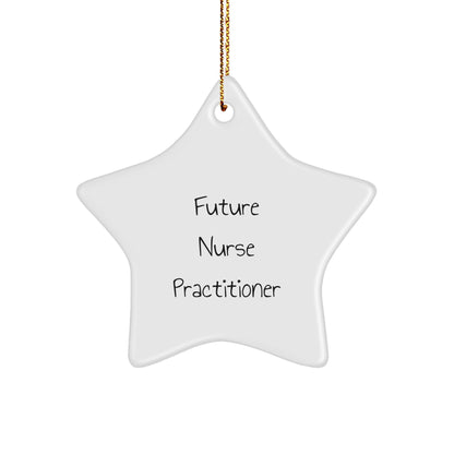 Funny Future Nurse Practitioner Star Christmas Tree Ornament
