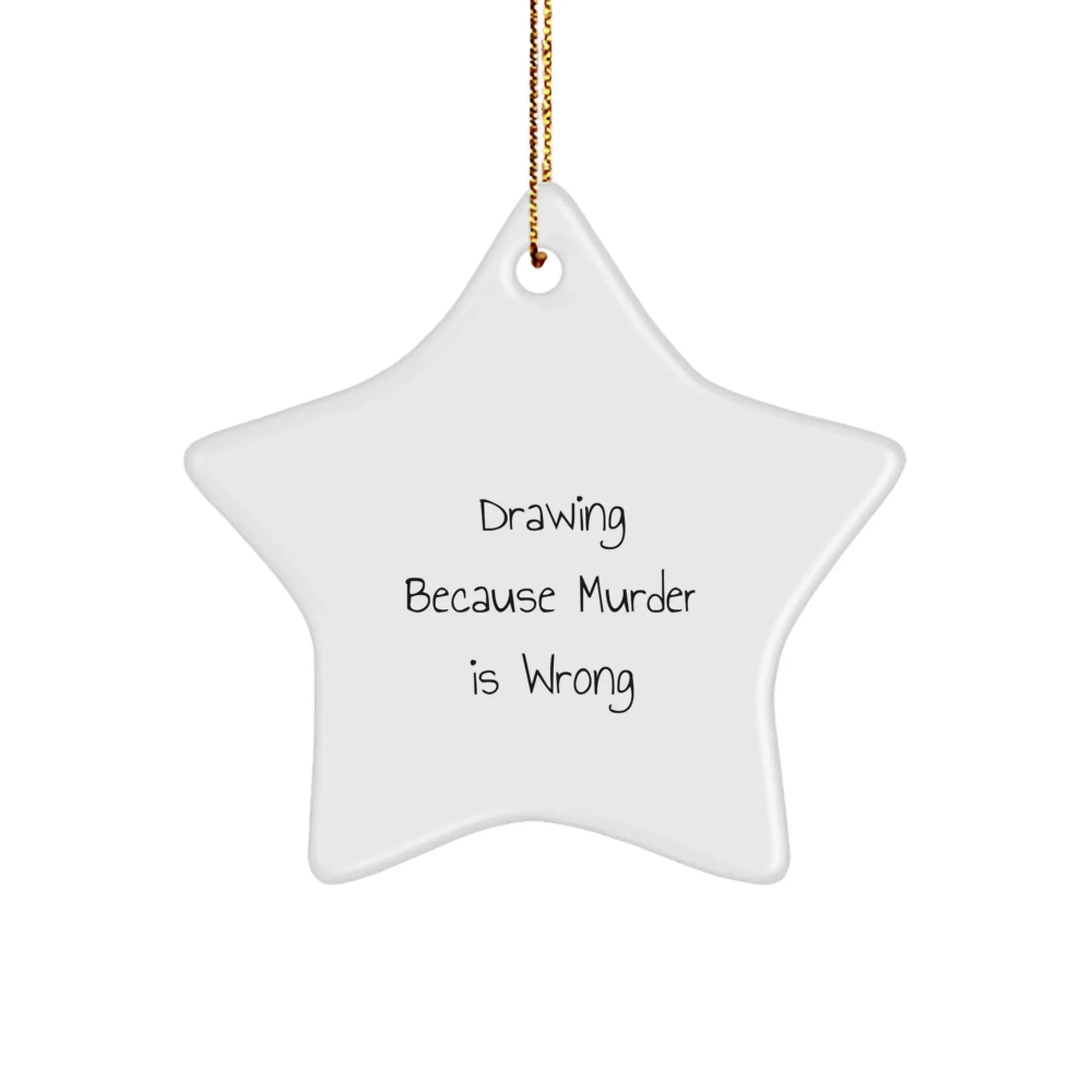 Funny Drawing Star Ornament Gifts from Women for Drawing Men Christmas Unique Gifts