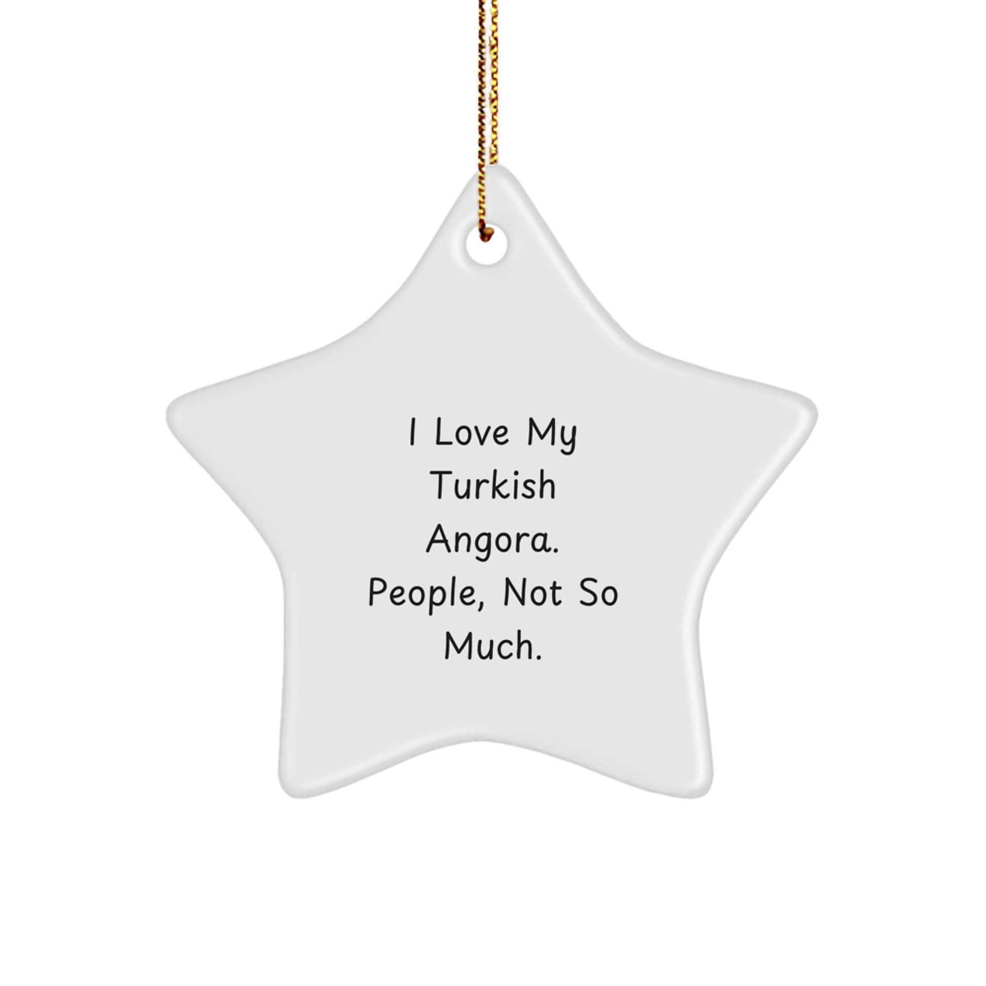 Turkish Angora Cat Lover's Star Ornament, Gifts from Friends for Family, Christmas Unique Gifts - Image 1