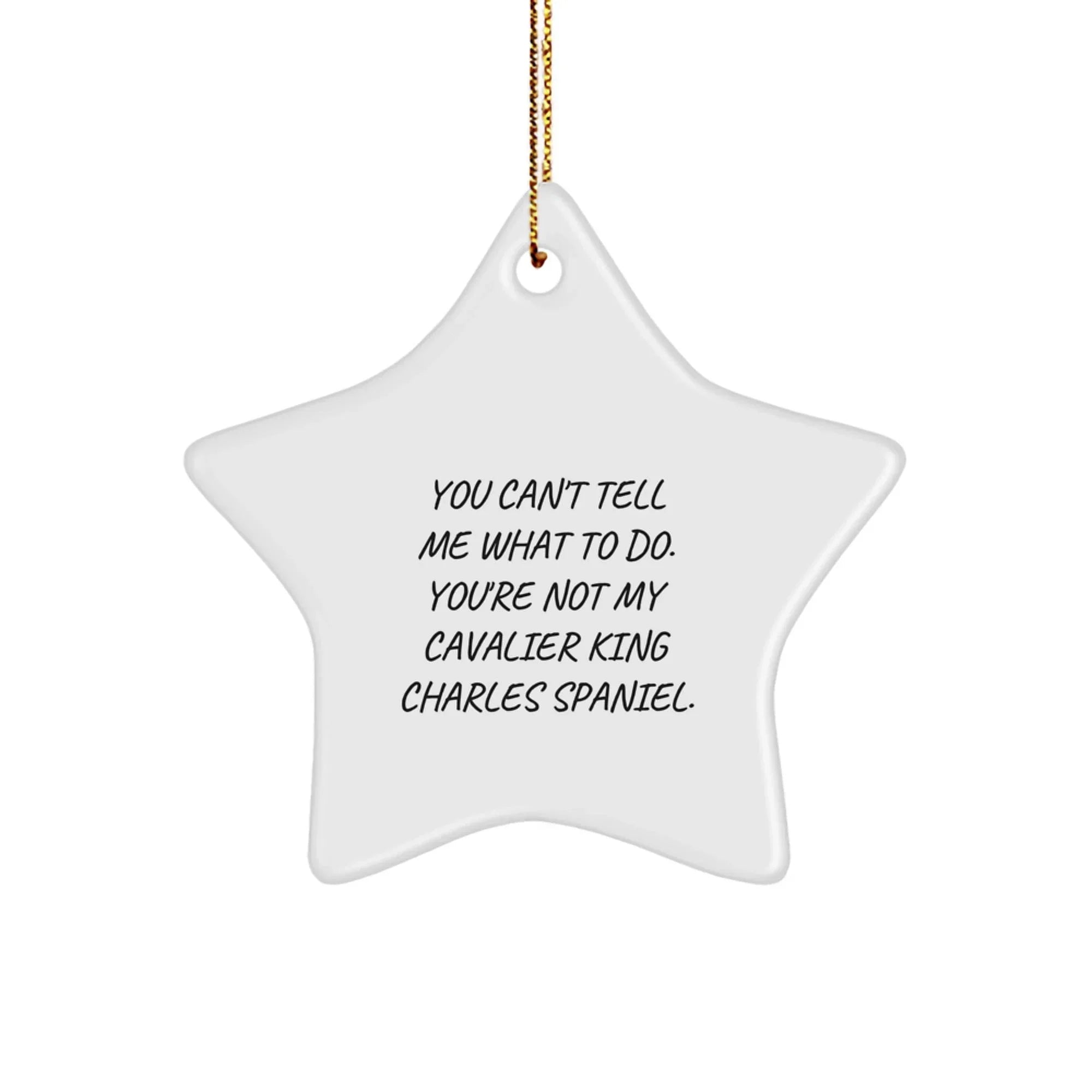 Funny Cavalier King Charles Spaniel Dog Christmas Star Ornament