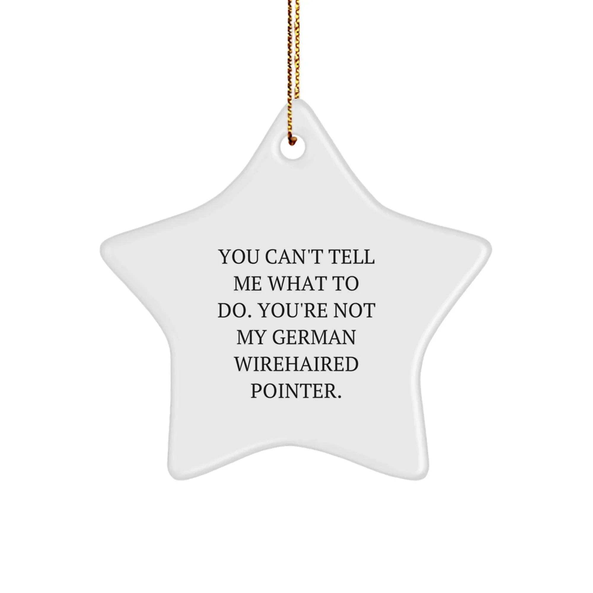 Funny German Wirehaired Pointer Dog Gifts for Men - German Wirehaired Pointer Dog Star Ornament, Christmas Unique Gifts from Family