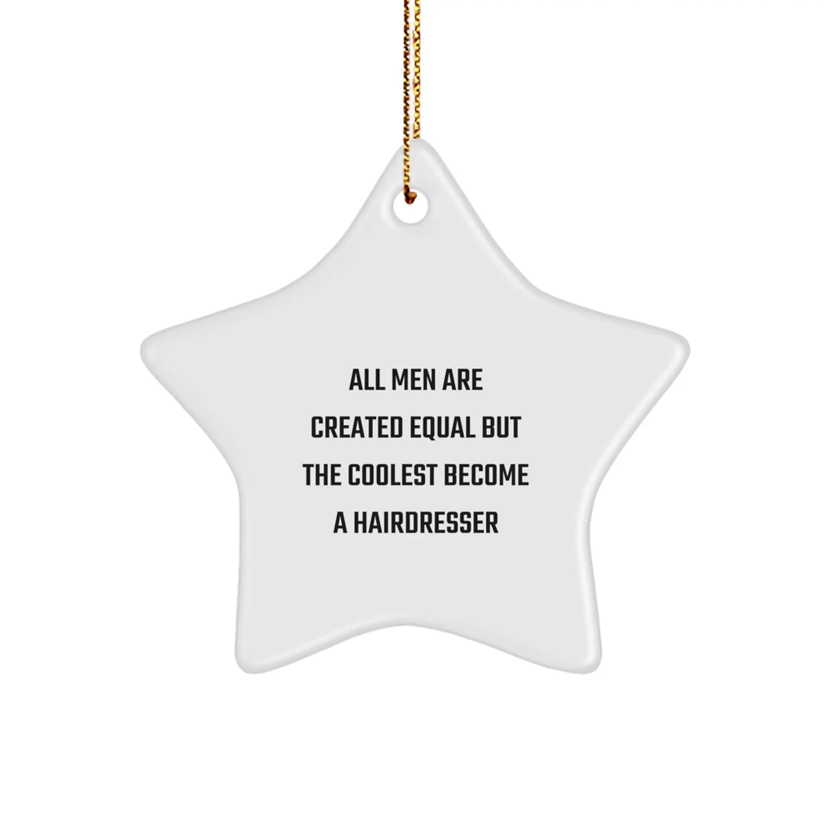 Coolest Hairdresser Novelty Christmas Ornament for Friends Gift - Image 1