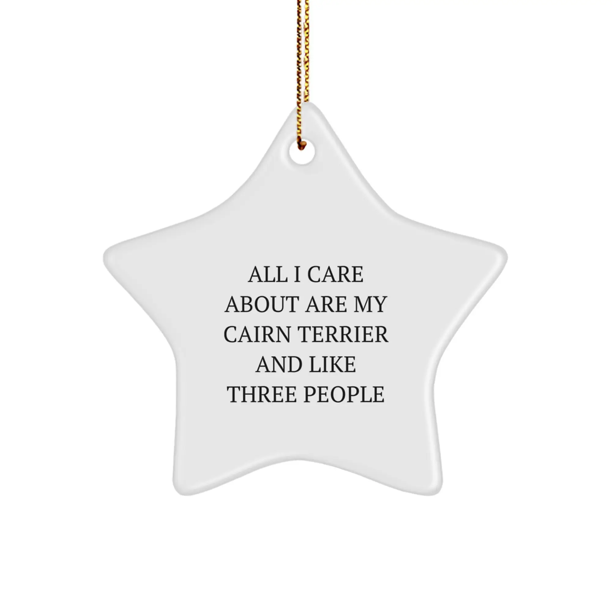 Funny Cairn Terrier Dog Lover Christmas Unique Gift, Gifts for Cairn Terrier Dog Owners from Friends, Star Ornament for Men or Women - Image 1