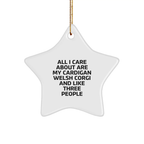 Funny Cardigan Welsh Corgi Dog Christmas Star Ornament Gifts for Owners and Friends from Family - Image 1