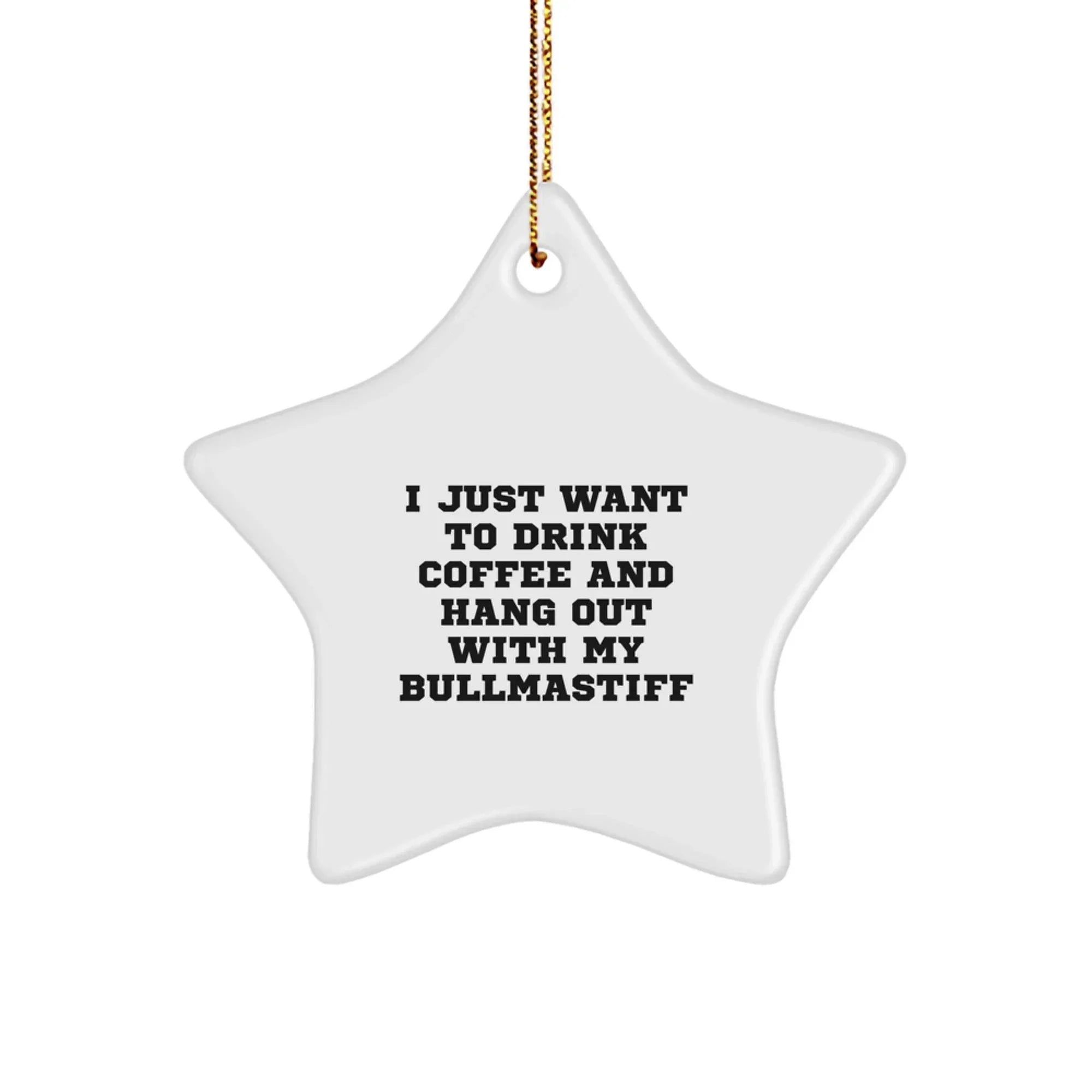 Funny Bullmastiff Dog Christmas Decorations Gifts from Family Star Ornament