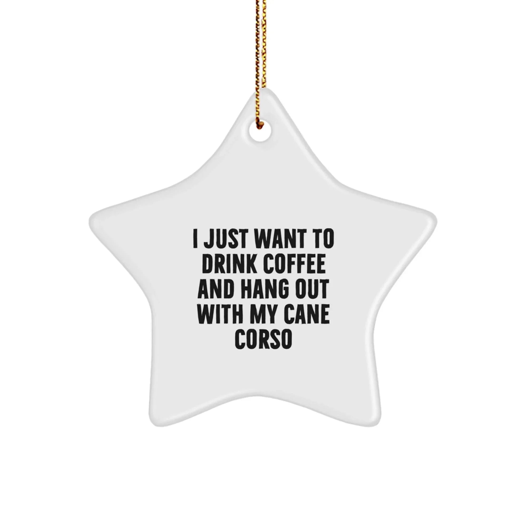 Funny Cane Corso Dog Gifts from Family, Christmas Unique Gifts for Cane Corso Dog Lovers, Star Ornament for Cane Corso Dog Owners