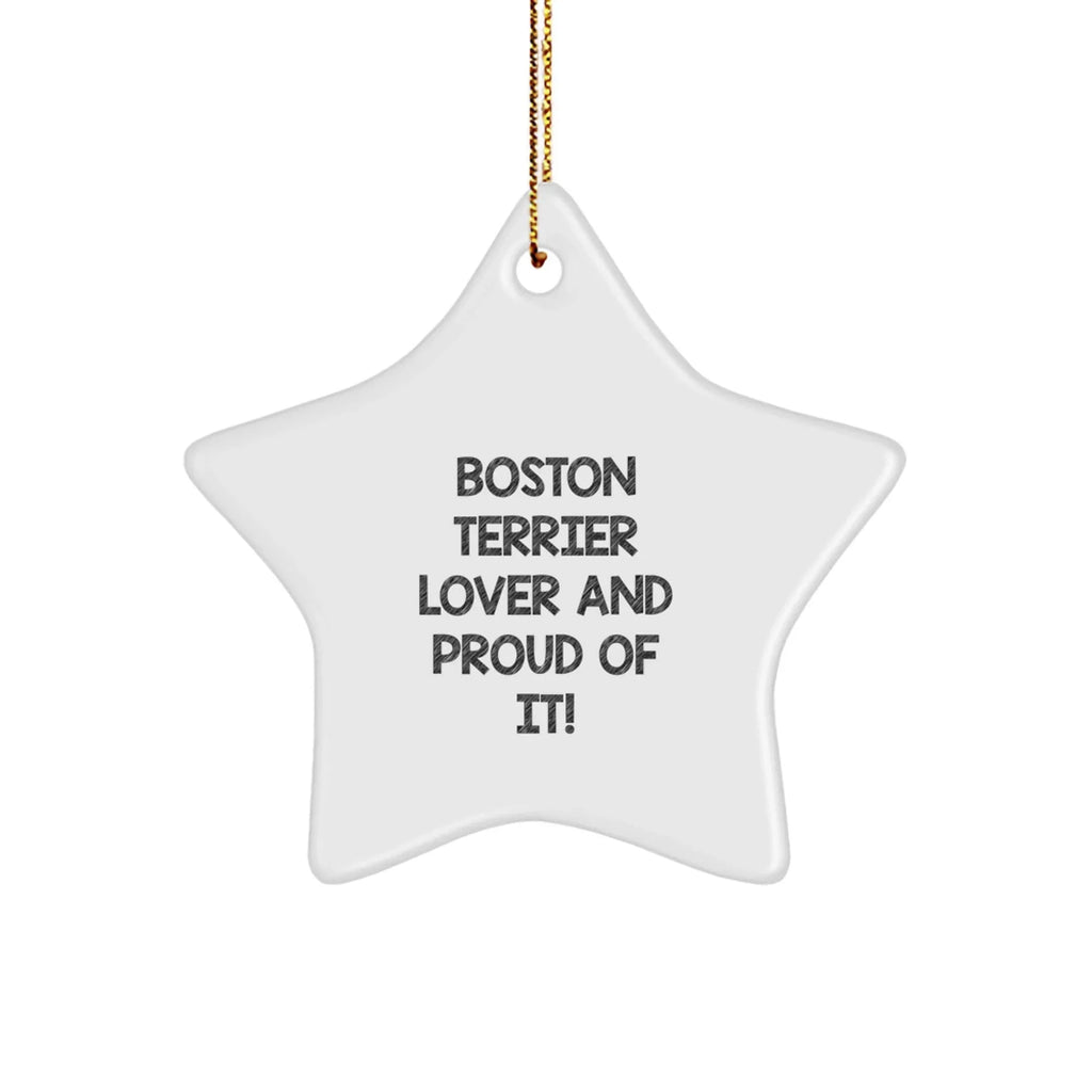 Boston Terrier Star Ornament Christmas Gift For Dog Lovers