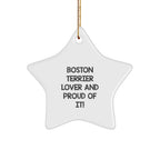 Boston Terrier Star Ornament Christmas Gift For Dog Lovers