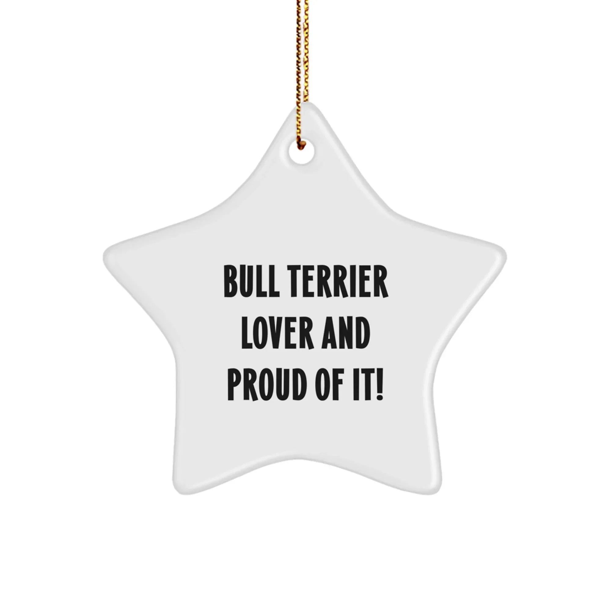 Bull Terrier White Star Ornament Gift For Dog Lovers Christmas Decor