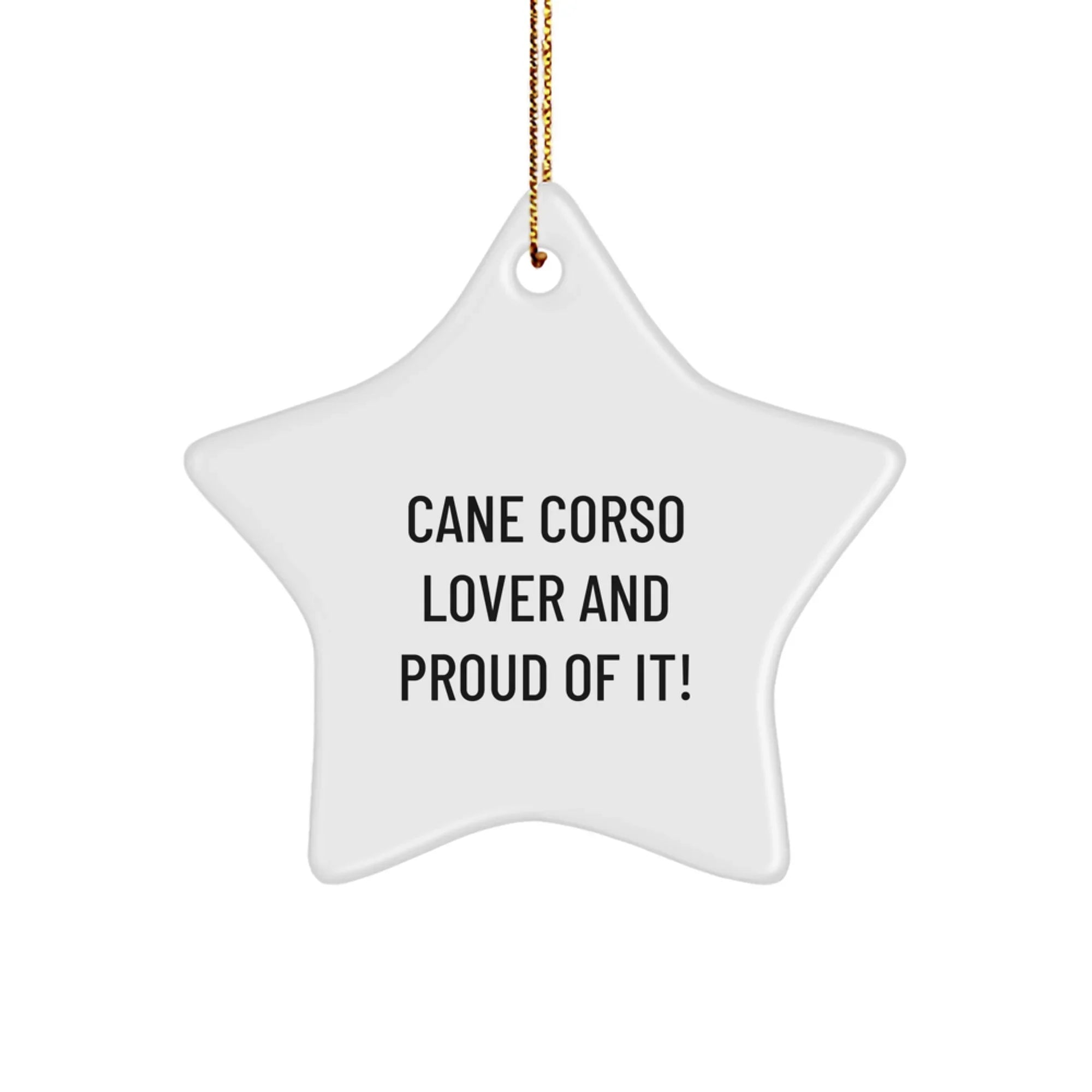Cane Corso Dog Star Ornament Gift for Christmas Handmade with Love