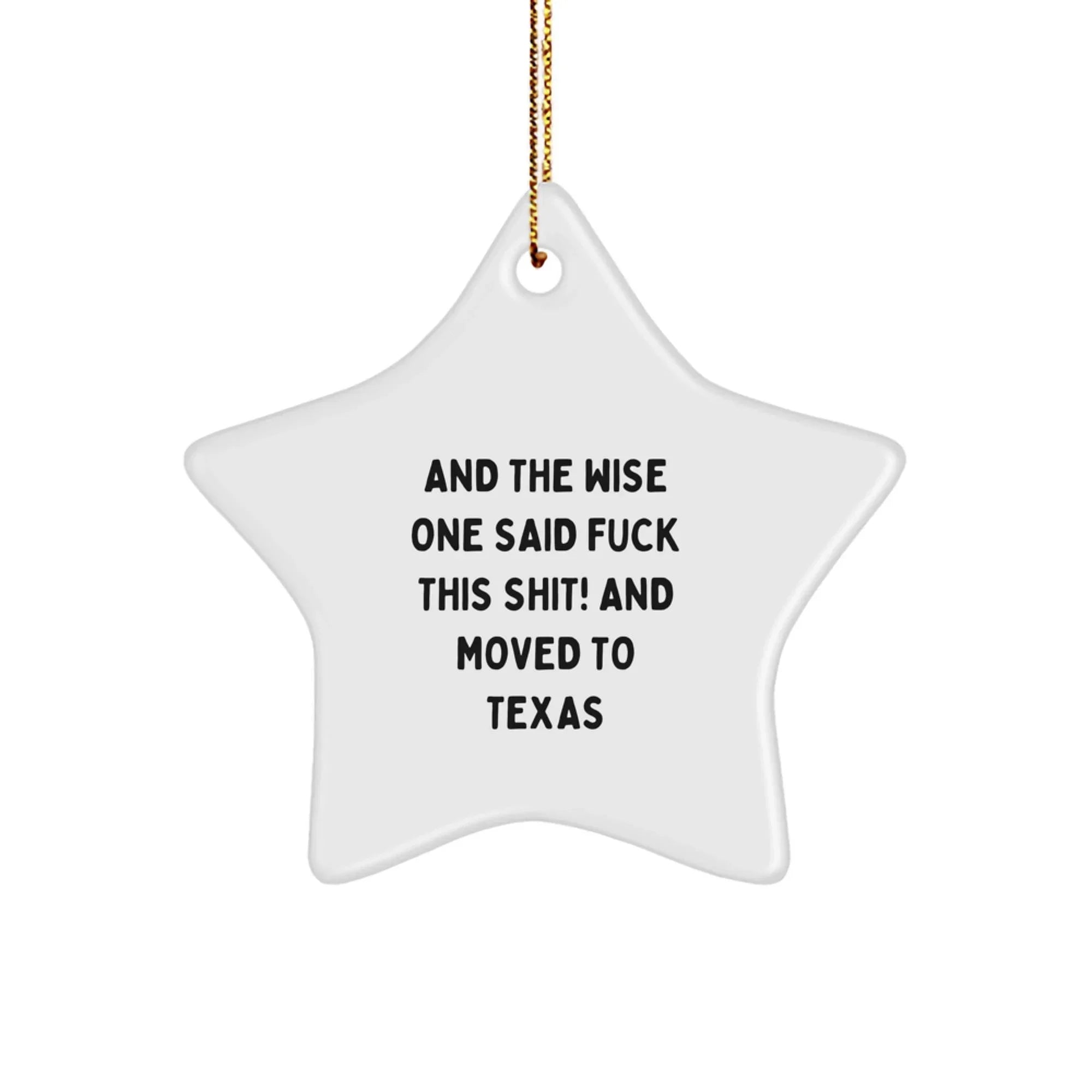 Funny Texas Star Ornament For Christmas And Texas Themed Gift Idea