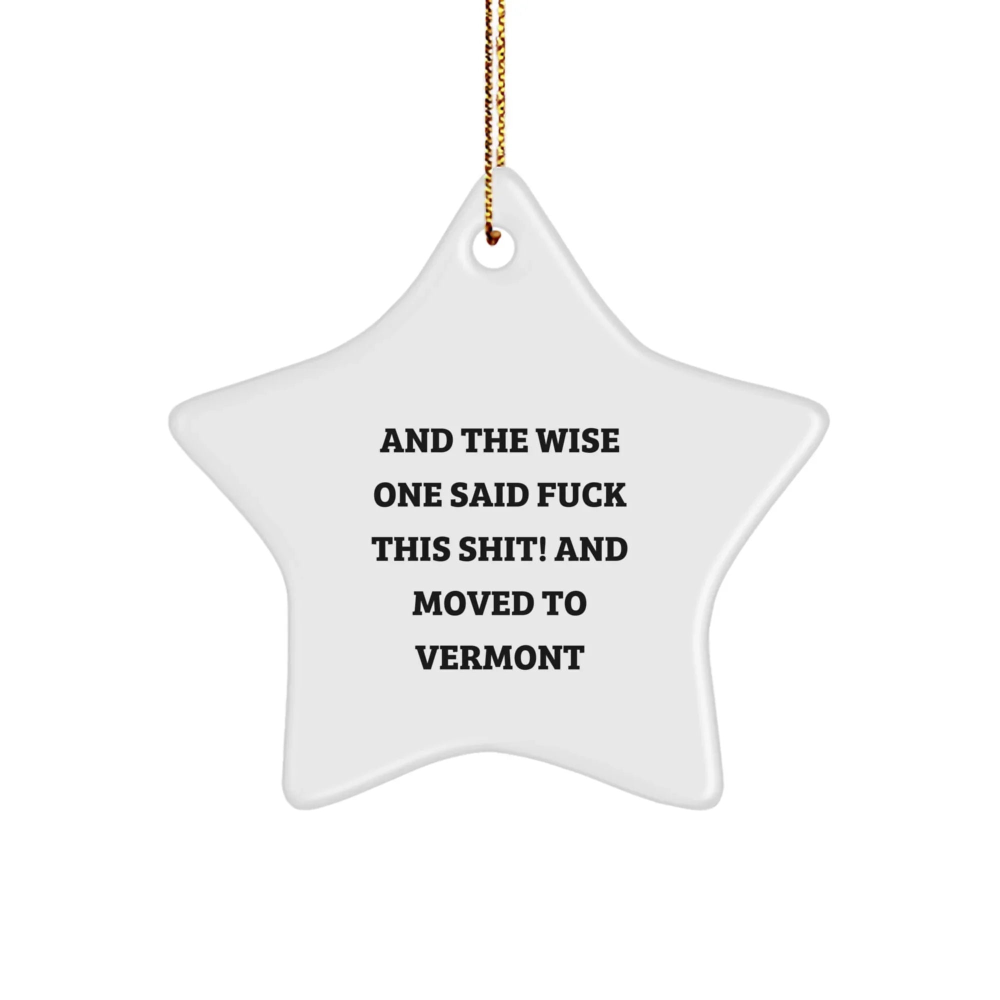 Funny Vermont Star Ornament Gift For Vermont Lovers Christmas Decor