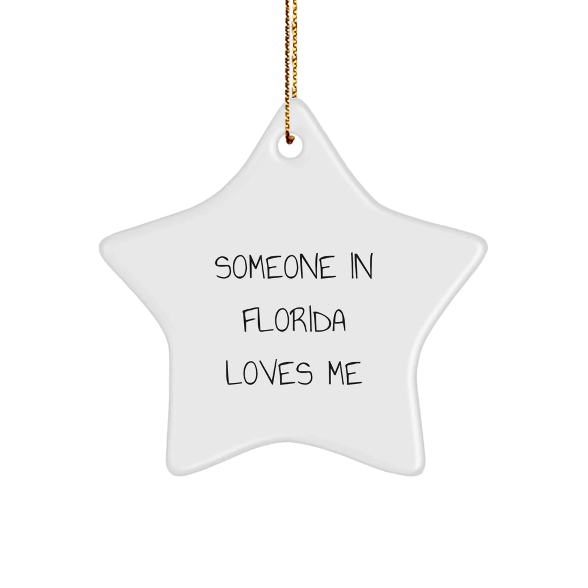 Funny Florida Star Ornament Gift For Florida Lovers Christmas Decor