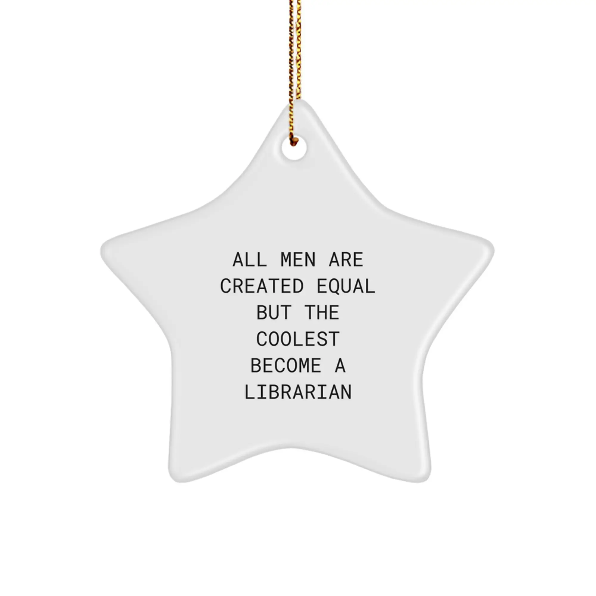 Librarian Star Ornament Keepsake for Him Christmas Holiday Gift - Image 1