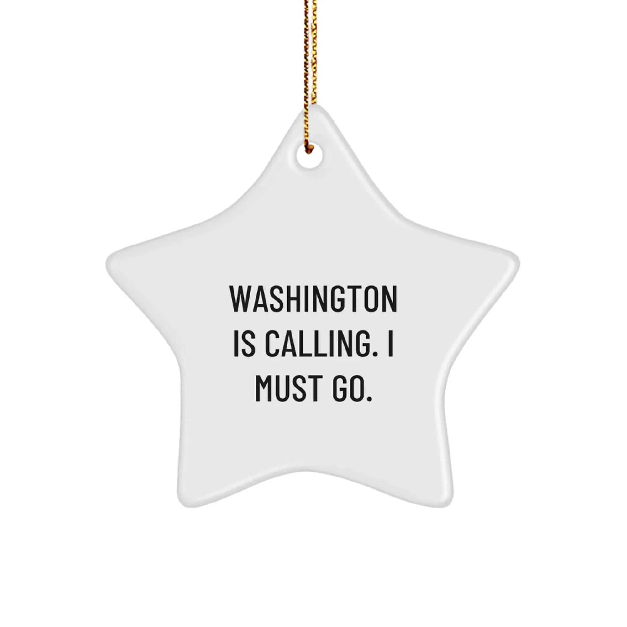 Washington State Fans - "I Love WA" - Star Ornament - Evergreen State Charm