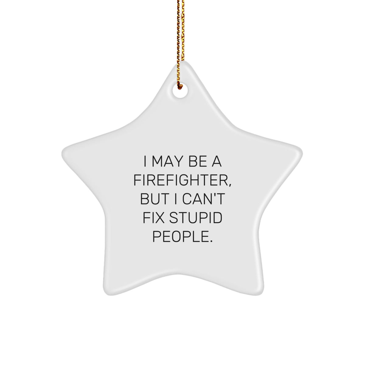 Christmas Gift Humorous Firefighter Christmas Ornament for Her Present - Image 1