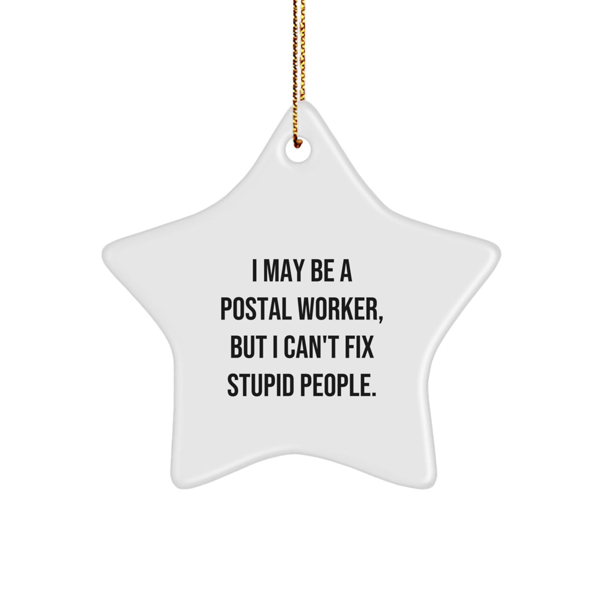 Witty Christmas Ornament Gift for Roommates - Postal Worker Memento - Image 1