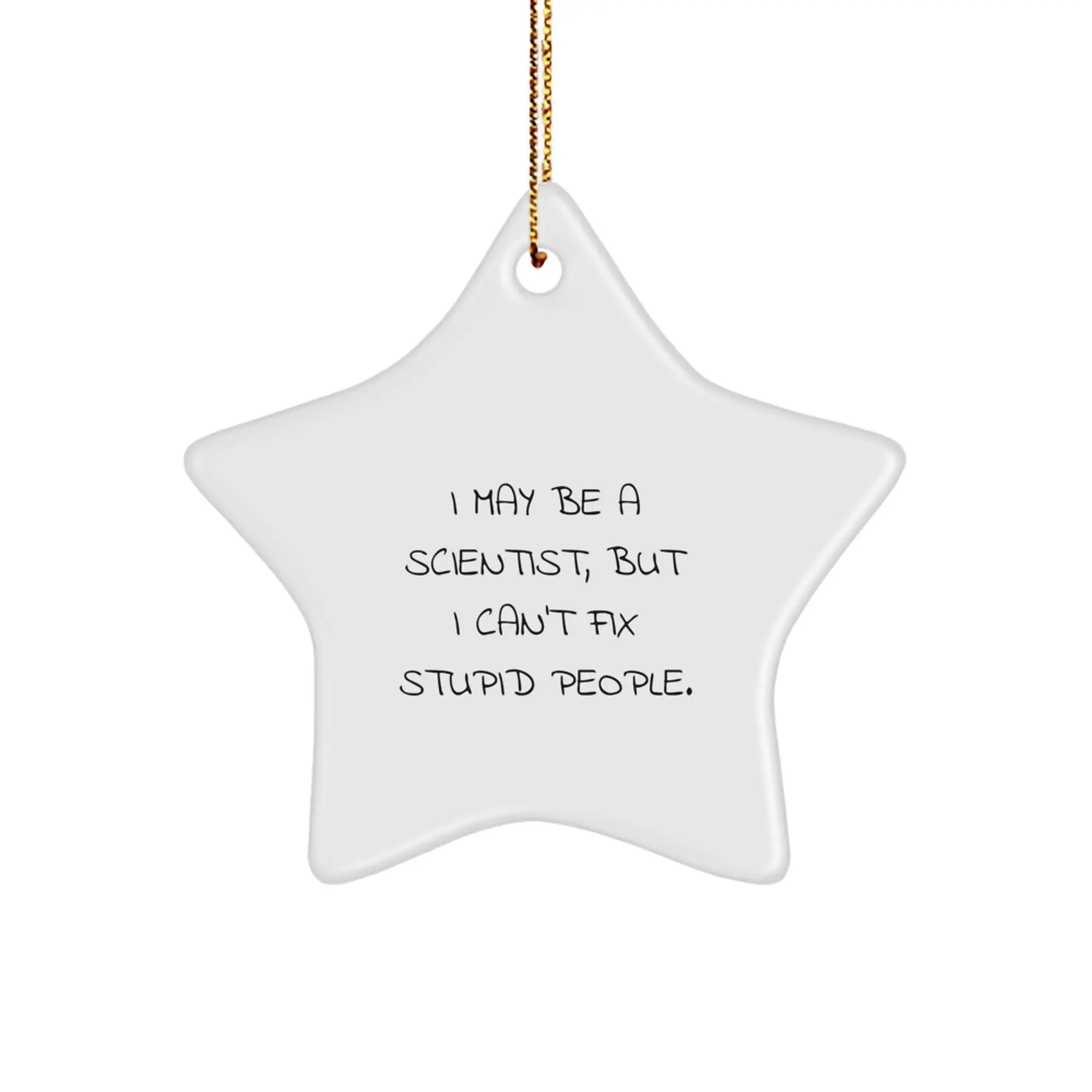 Funny Scientist Star Ornaments, Gifts from Men to Scientist Friends, Christmas Unique Star Gifts for Scientist Colleagues - Image 1