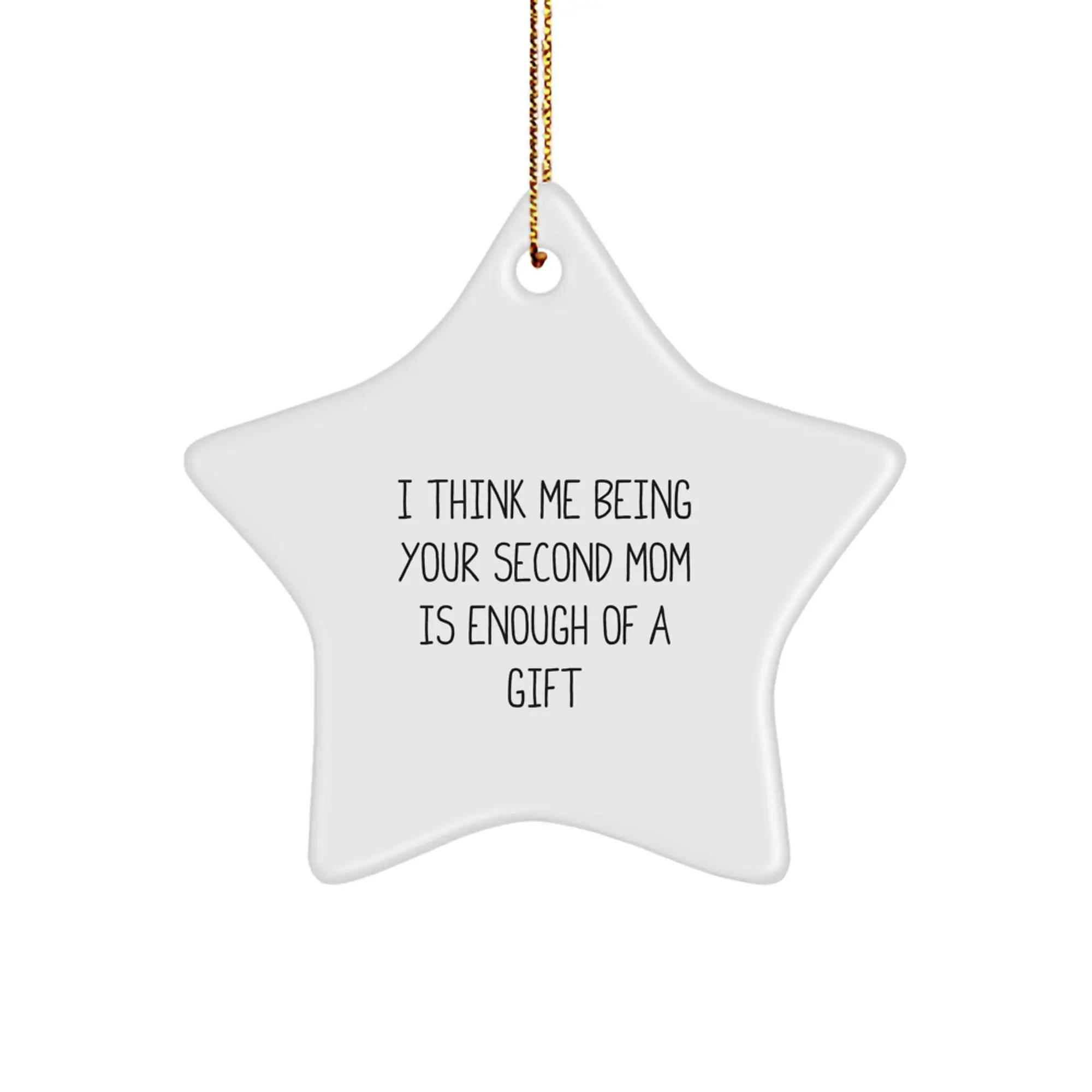 Christmas Gift for Mom Present Second Mom Star Ornament - Image 1