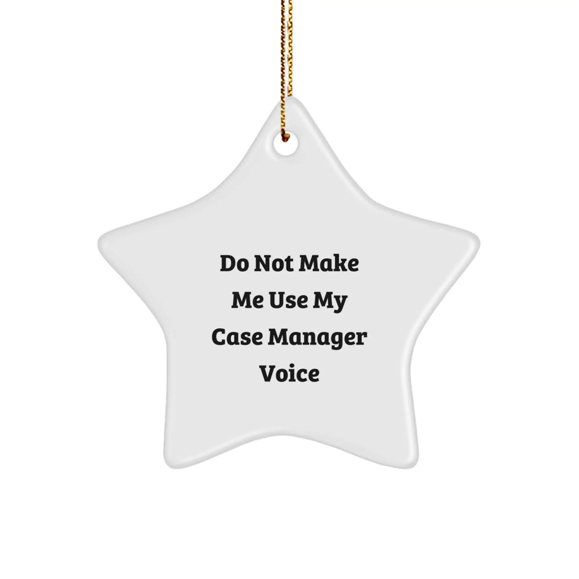 Durable MDF Case Manager Star Ornament for Kids Treasure Christmas Gift - Image 1